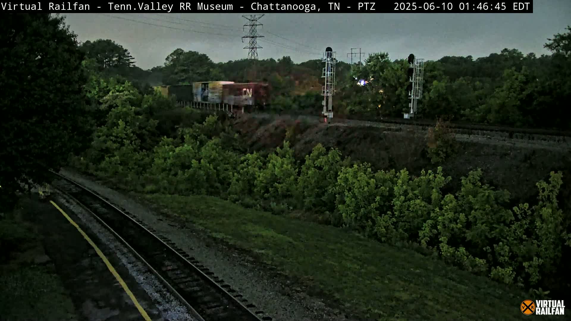 Chattanooga Railroad Crossing from Tennessee Railroad Museum Live Cam - Chattanooga, Hamilton, Tennessee, USA