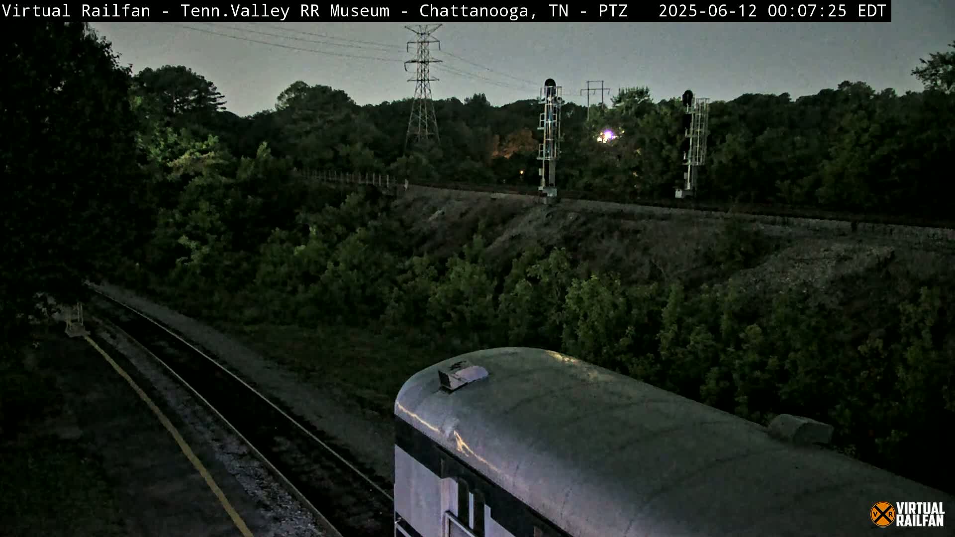 Chattanooga Railroad Crossing from Tennessee Railroad Museum Live Cam - Chattanooga, Hamilton, Tennessee, USA