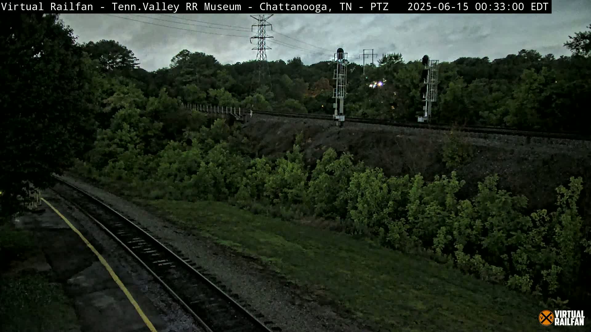 Chattanooga Railroad Crossing from Tennessee Railroad Museum Live Cam - Chattanooga, Hamilton, Tennessee, USA