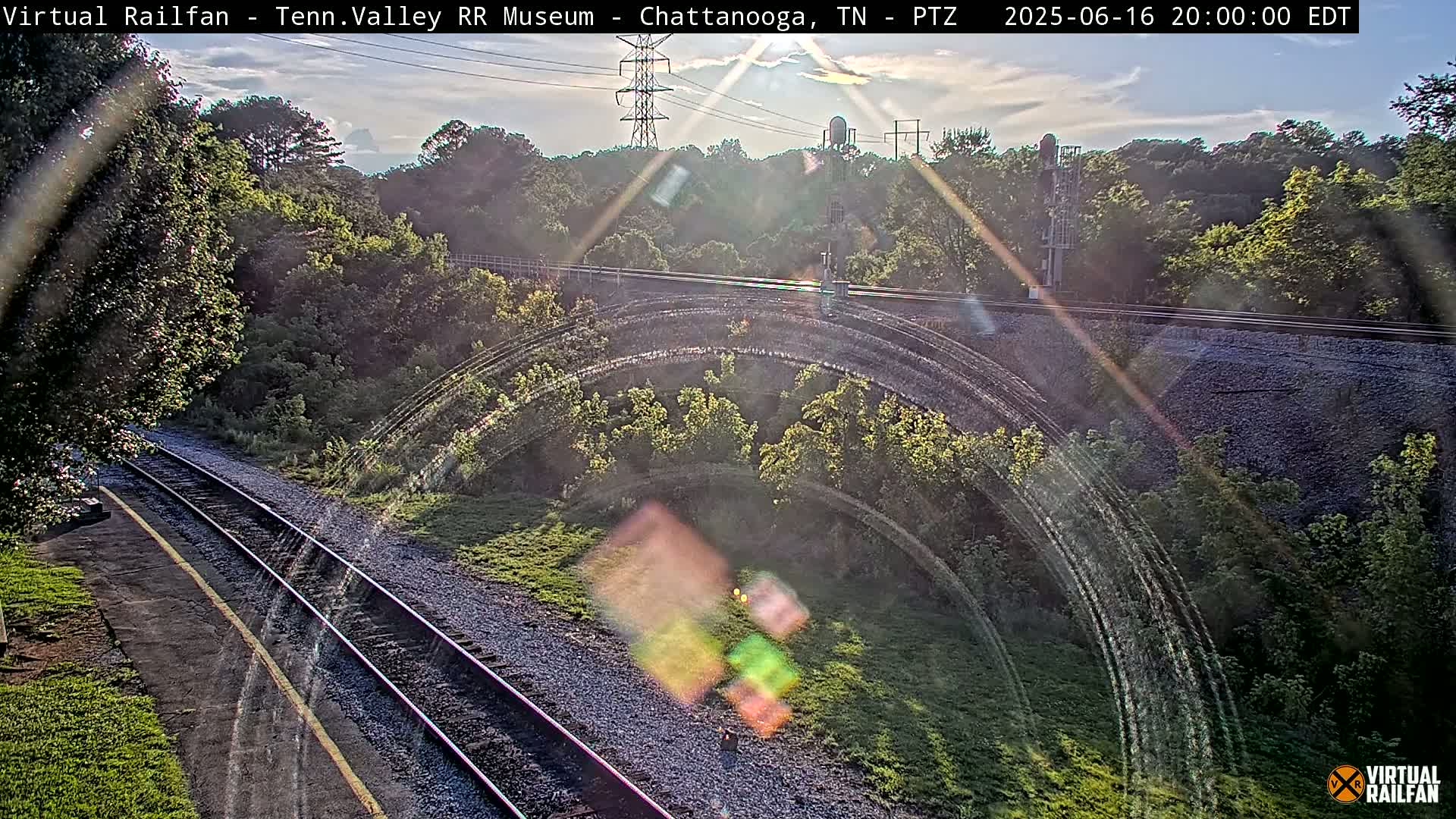 Chattanooga Railroad Crossing from Tennessee Railroad Museum Live Cam - Chattanooga, Hamilton, Tennessee, USA