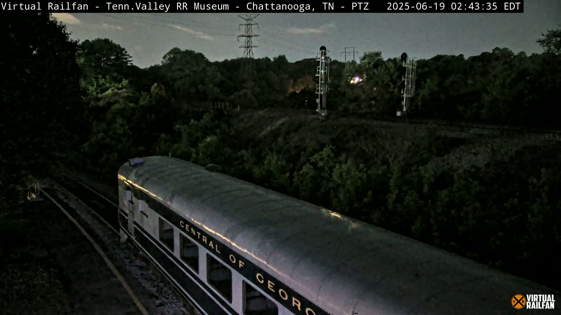 Chattanooga Railroad Crossing from Tennessee Railroad Museum Live Cam - Chattanooga, Hamilton, Tennessee, USA