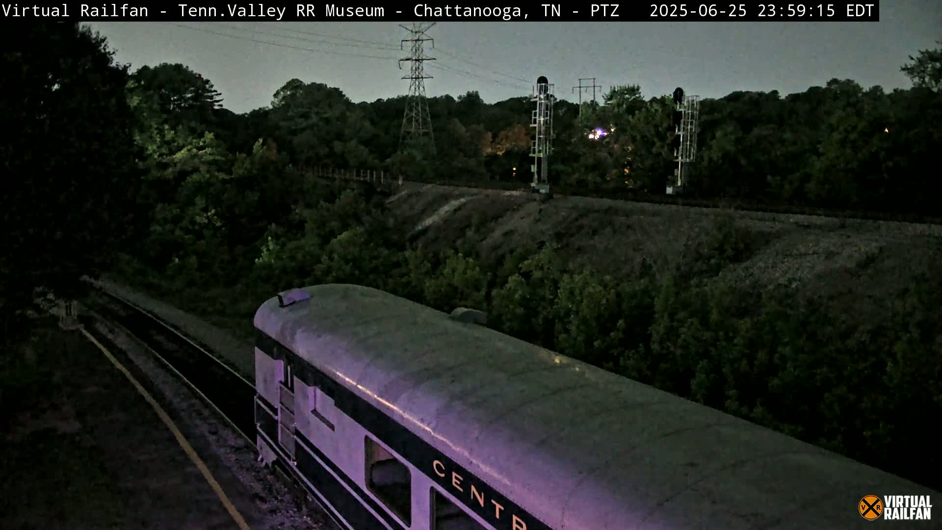 Chattanooga Railroad Crossing from Tennessee Railroad Museum Live Cam - Chattanooga, Hamilton, Tennessee, USA