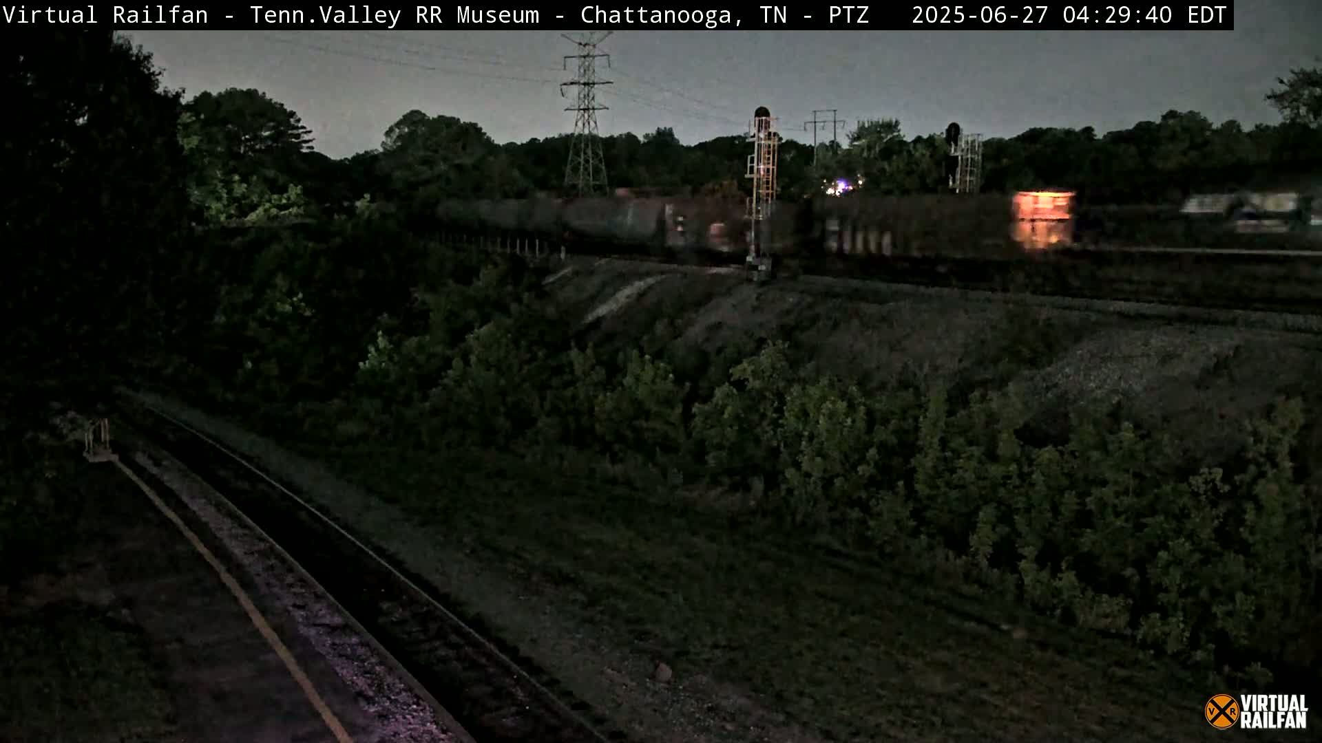 Chattanooga Railroad Crossing from Tennessee Railroad Museum Live Cam - Chattanooga, Hamilton, Tennessee, USA