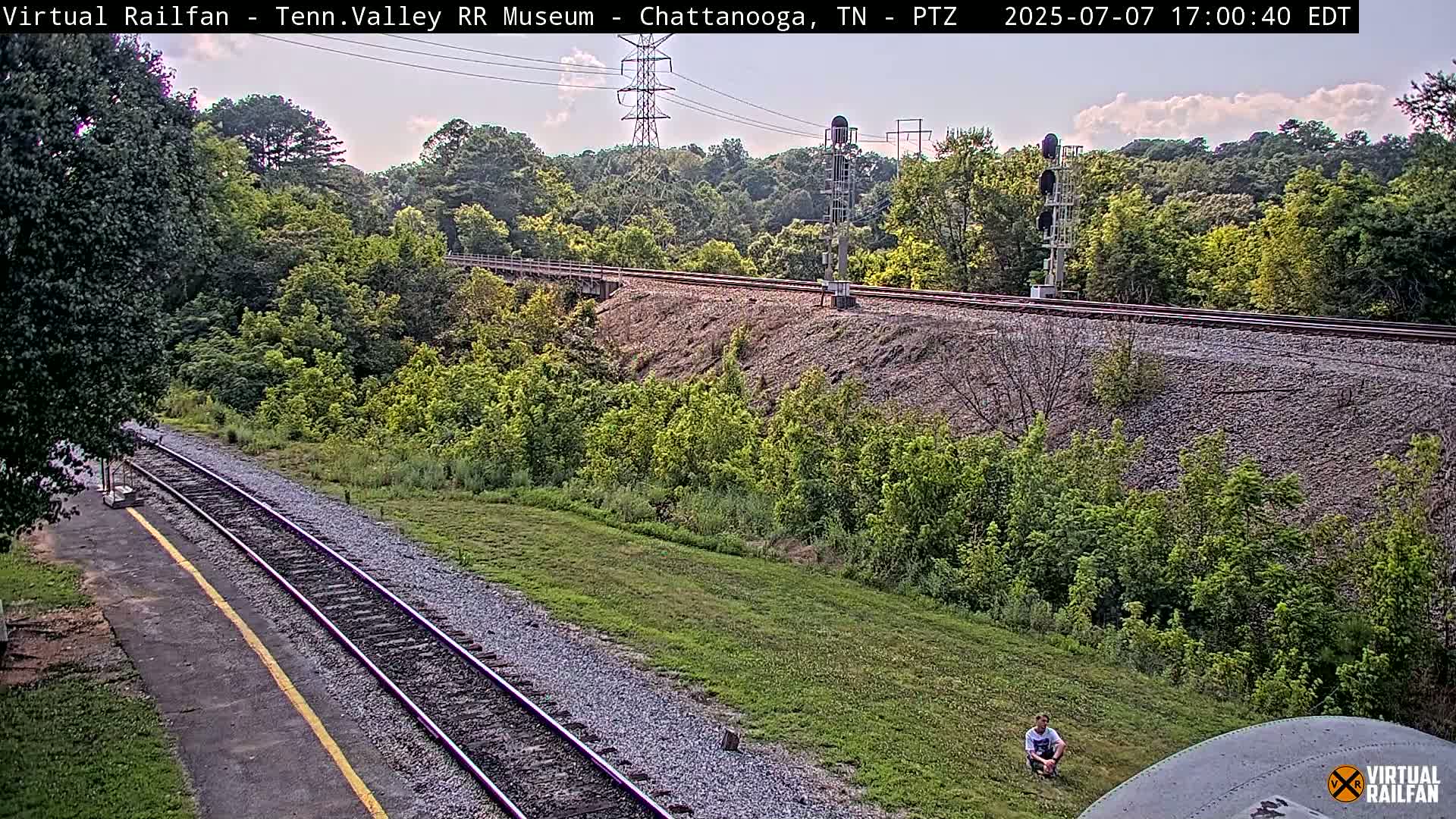 Chattanooga Railroad Crossing from Tennessee Railroad Museum Live Cam - Chattanooga, Hamilton, Tennessee, USA