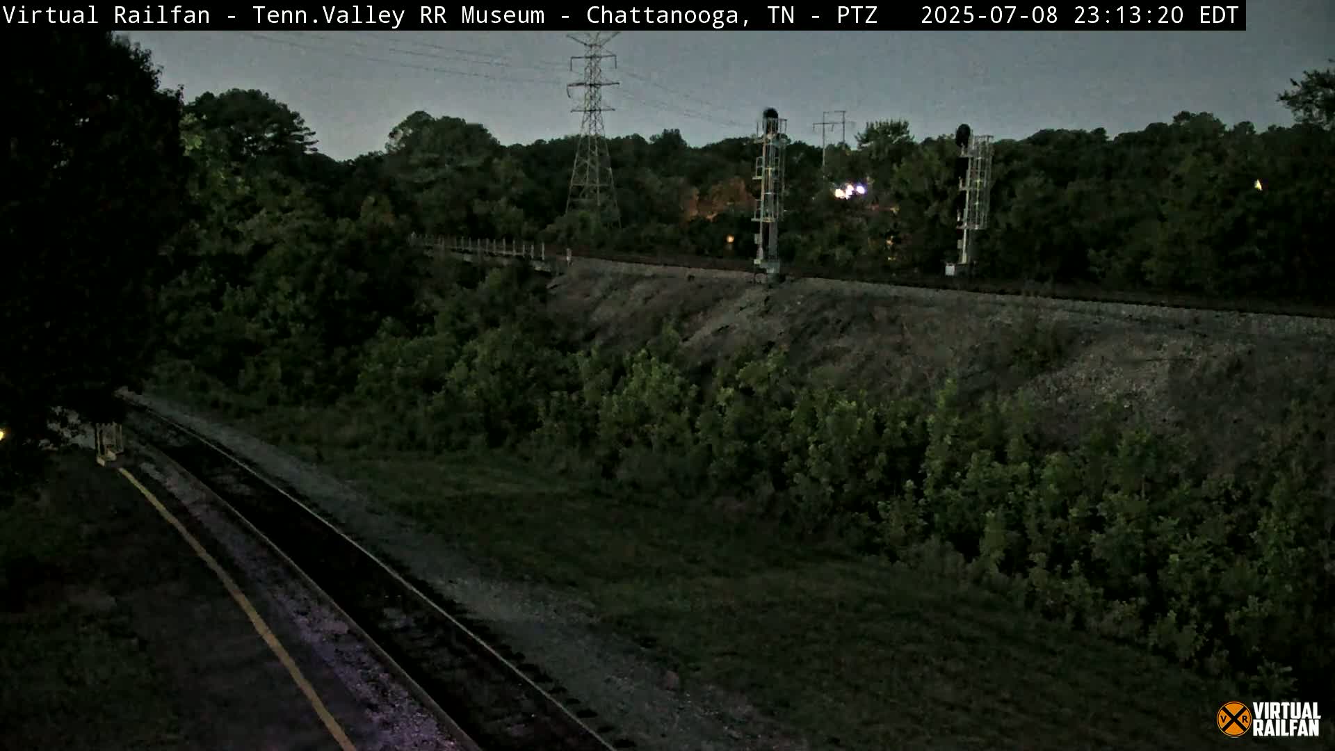 Chattanooga Railroad Crossing from Tennessee Railroad Museum Live Cam - Chattanooga, Hamilton, Tennessee, USA