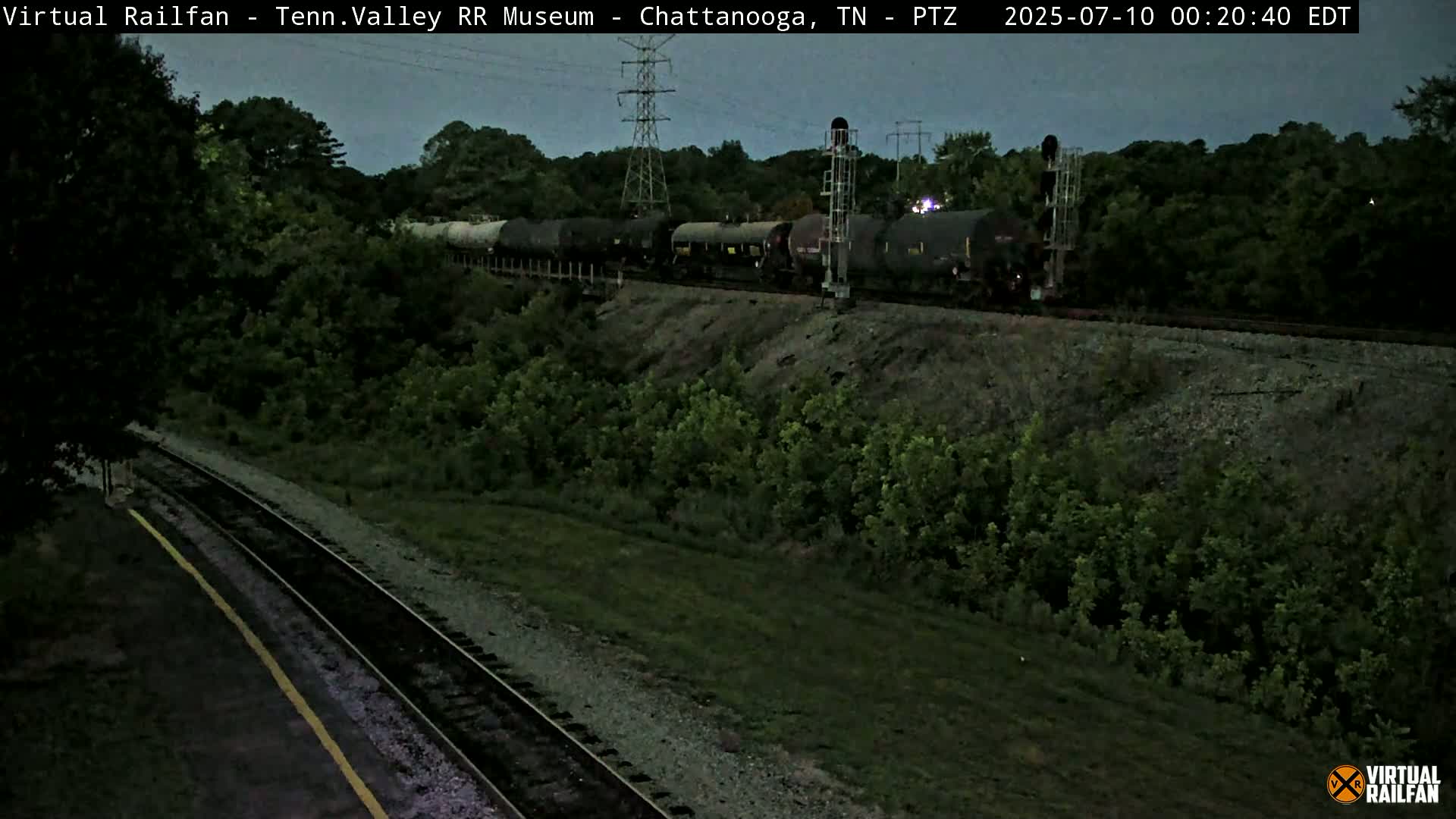 Chattanooga Railroad Crossing from Tennessee Railroad Museum Live Cam - Chattanooga, Hamilton, Tennessee, USA
