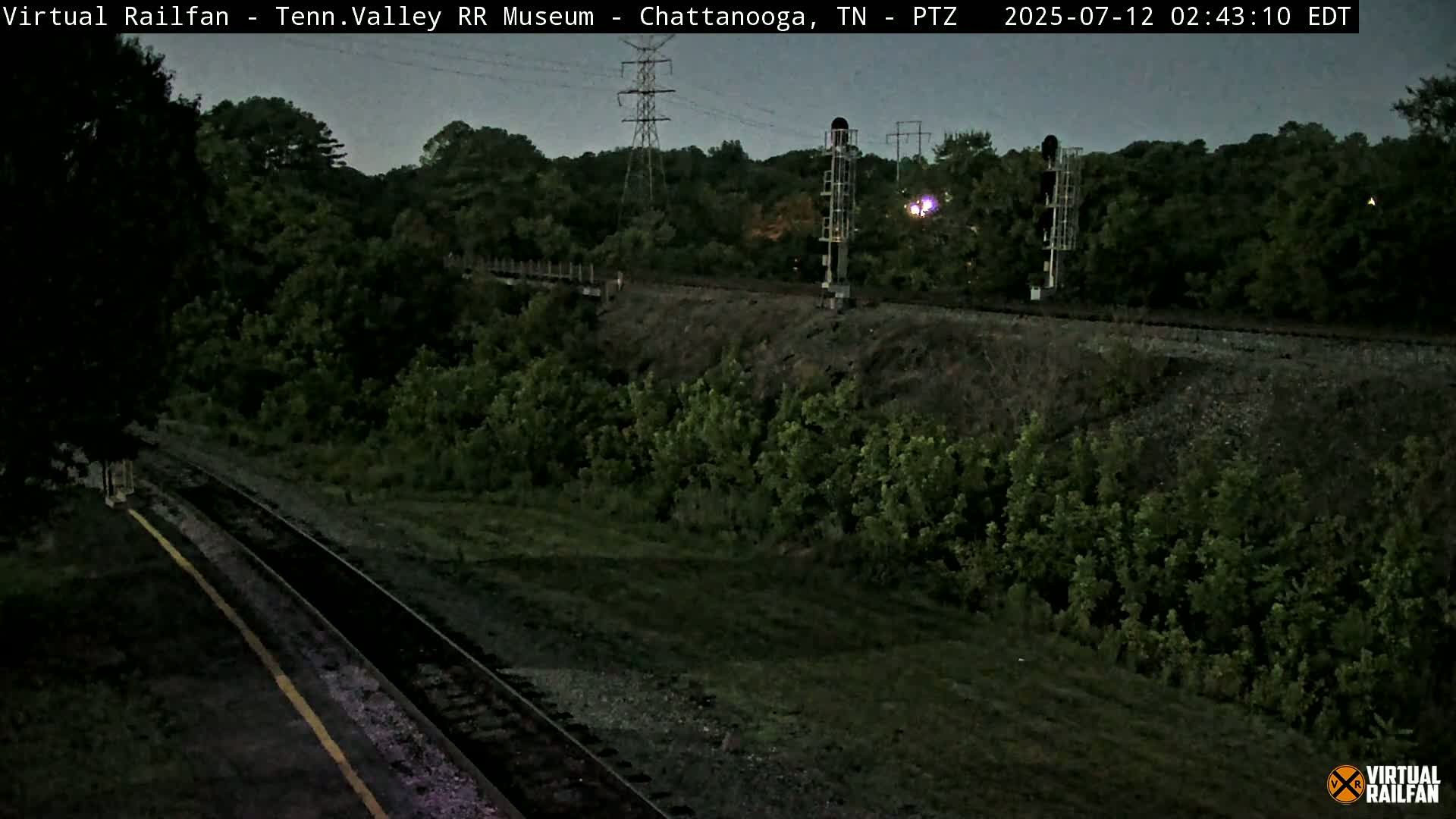 Chattanooga Railroad Crossing from Tennessee Railroad Museum Live Cam - Chattanooga, Hamilton, Tennessee, USA