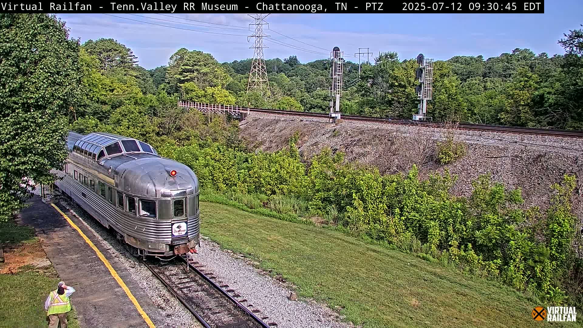 Chattanooga Railroad Crossing from Tennessee Railroad Museum Live Cam - Chattanooga, Hamilton, Tennessee, USA