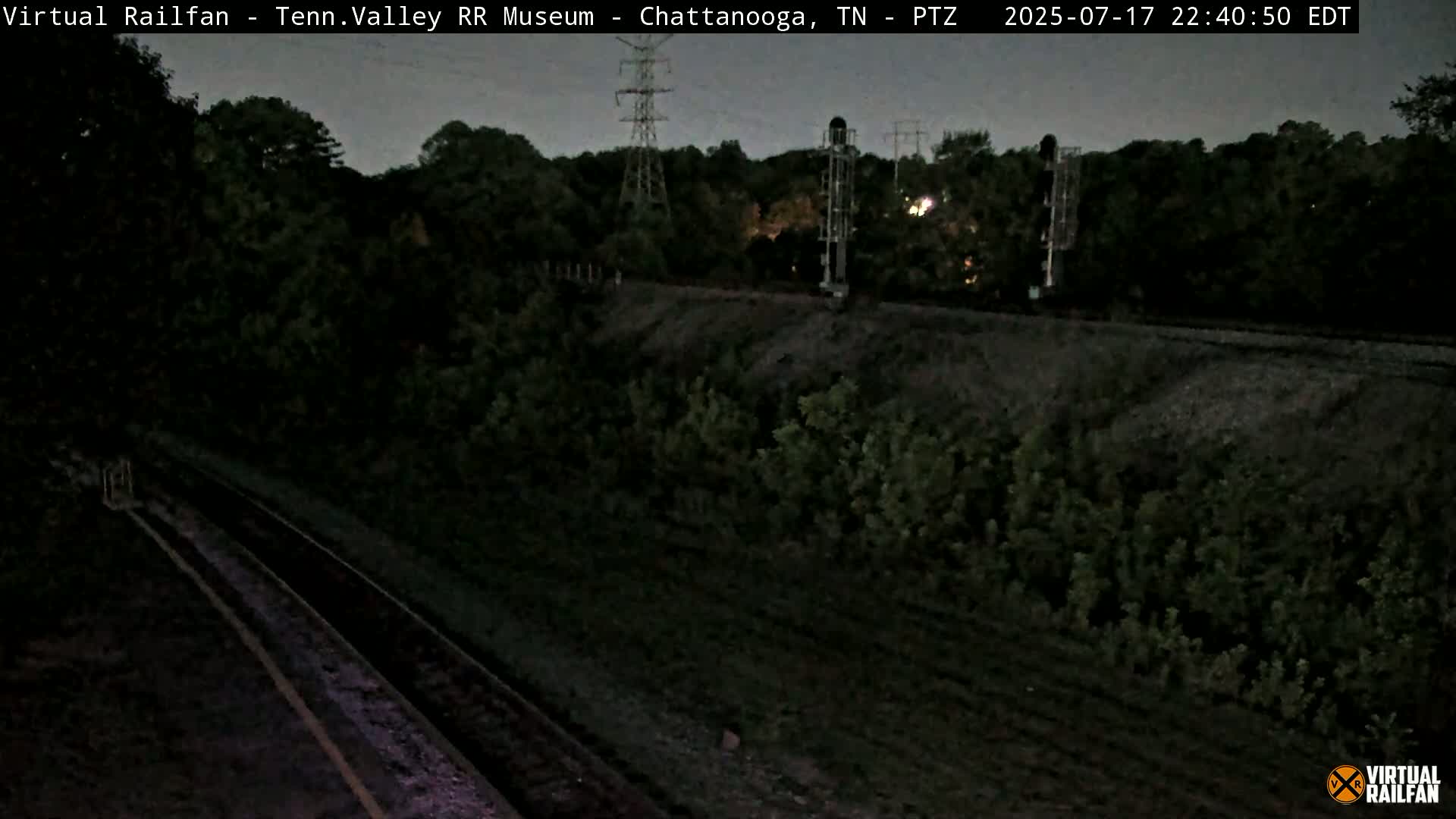 Chattanooga Railroad Crossing from Tennessee Railroad Museum Live Cam - Chattanooga, Hamilton, Tennessee, USA