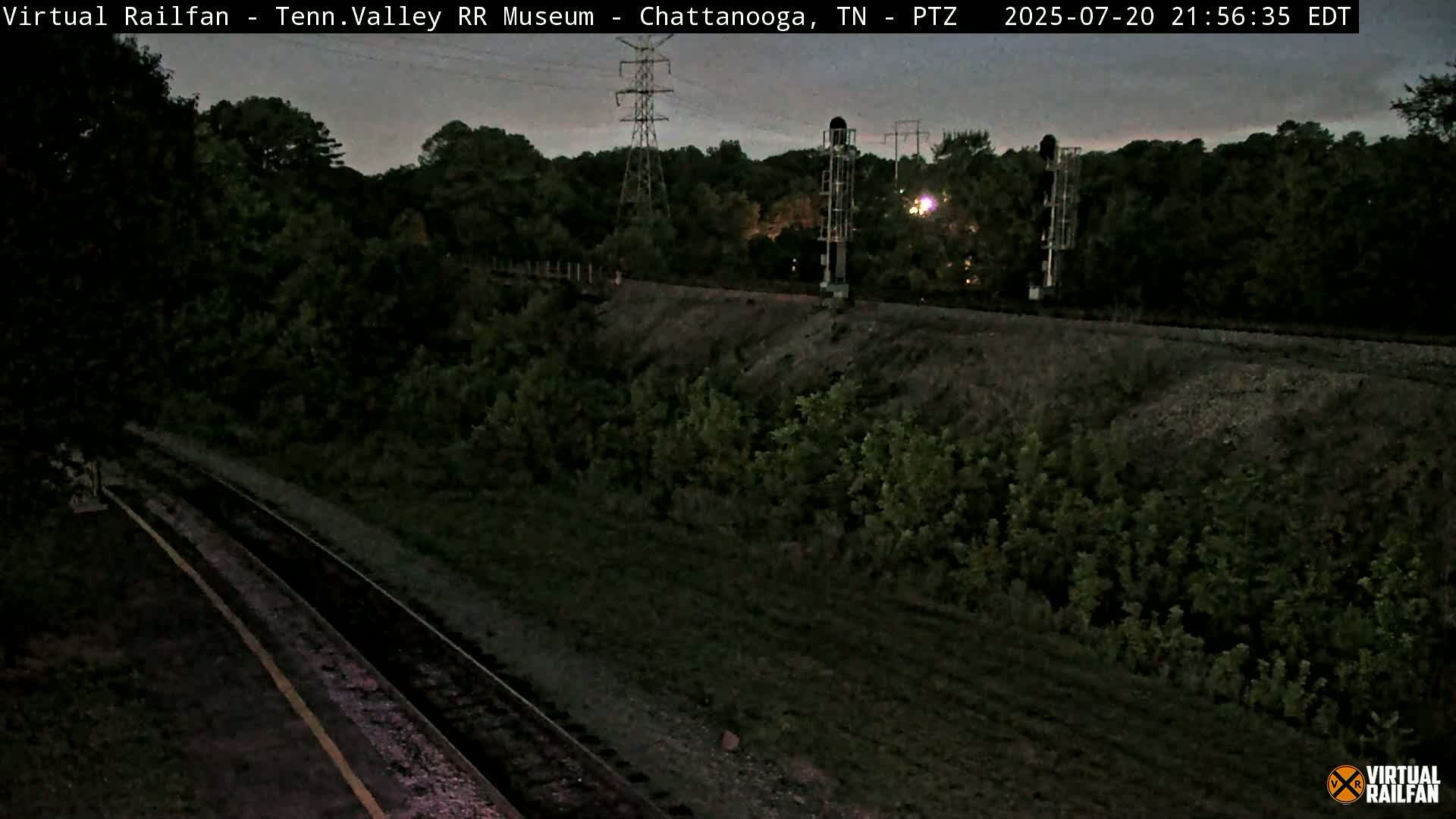 Chattanooga Railroad Crossing from Tennessee Railroad Museum Live Cam - Chattanooga, Hamilton, Tennessee, USA
