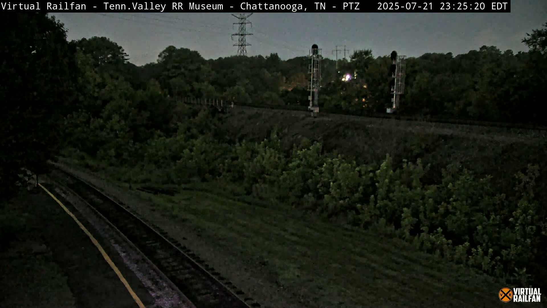 Chattanooga Railroad Crossing from Tennessee Railroad Museum Live Cam - Chattanooga, Hamilton, Tennessee, USA