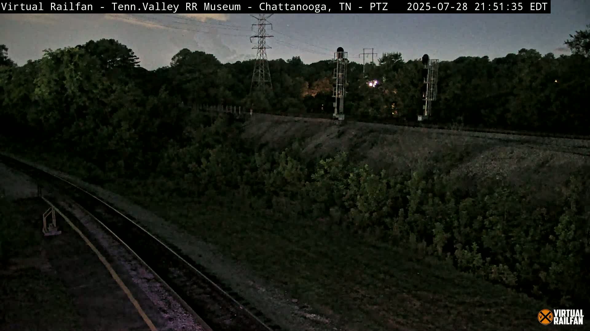 Chattanooga Railroad Crossing from Tennessee Railroad Museum Live Cam - Chattanooga, Hamilton, Tennessee, USA