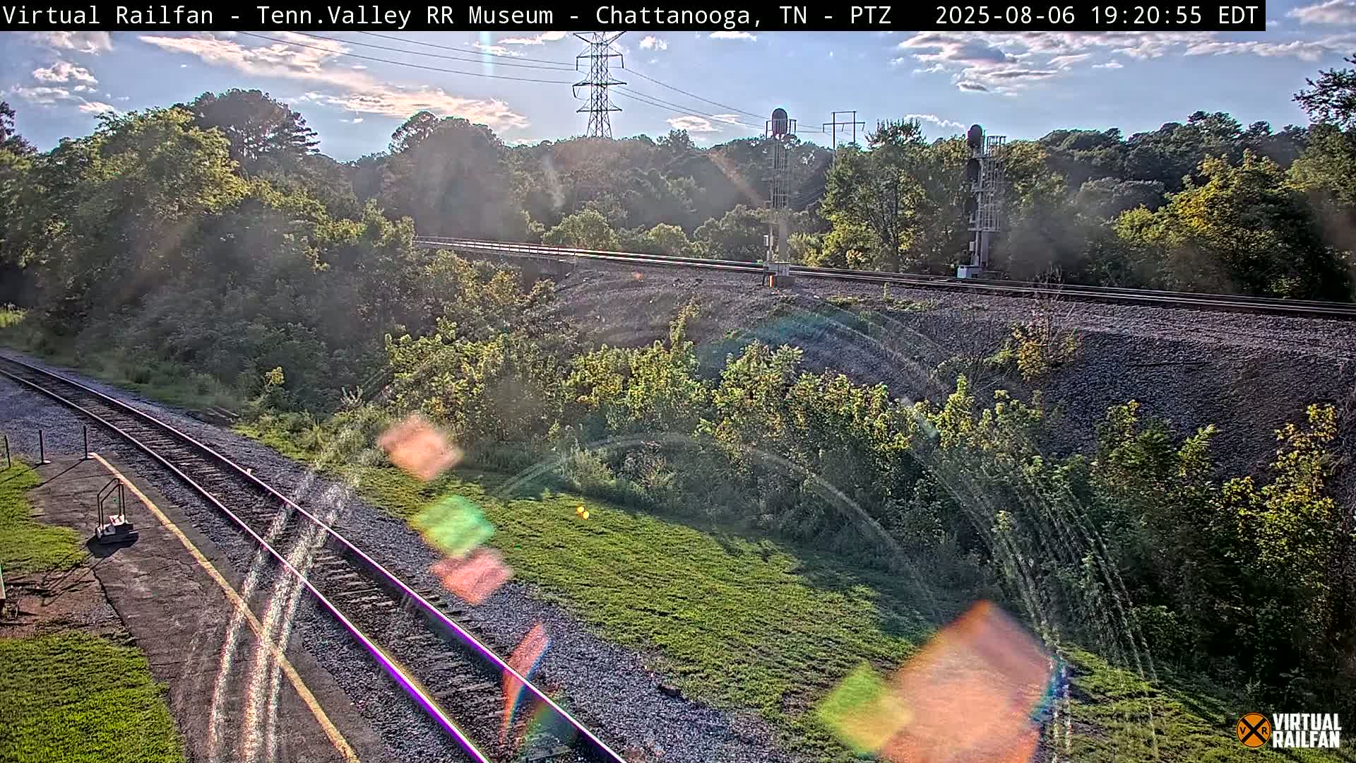 Chattanooga Railroad Crossing from Tennessee Railroad Museum Live Cam - Chattanooga, Hamilton, Tennessee, USA