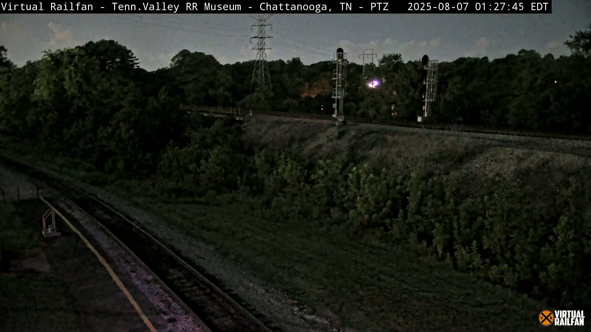 Chattanooga Railroad Crossing from Tennessee Railroad Museum Live Cam - Chattanooga, Hamilton, Tennessee, USA