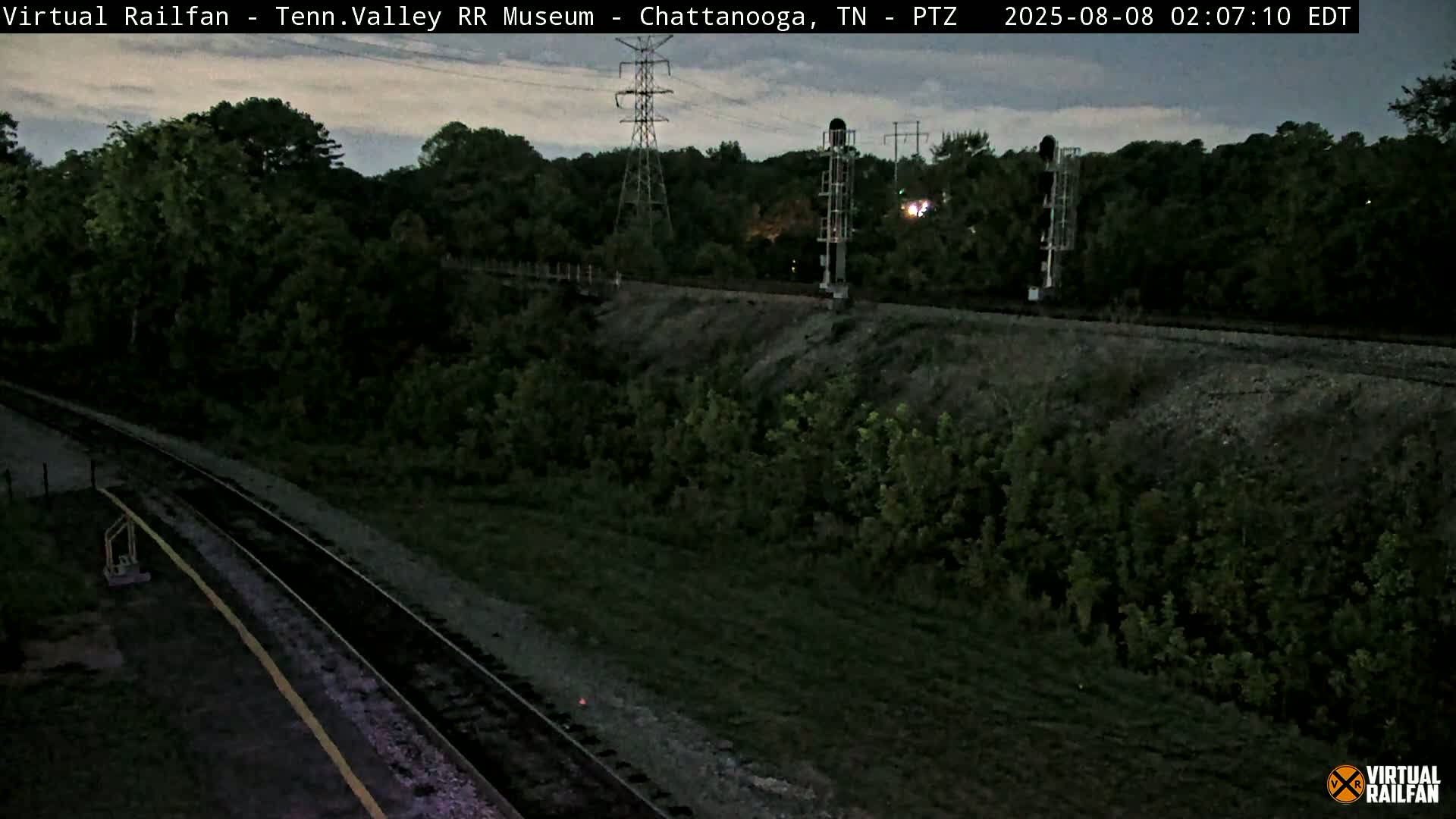 Chattanooga Railroad Crossing from Tennessee Railroad Museum Live Cam - Chattanooga, Hamilton, Tennessee, USA