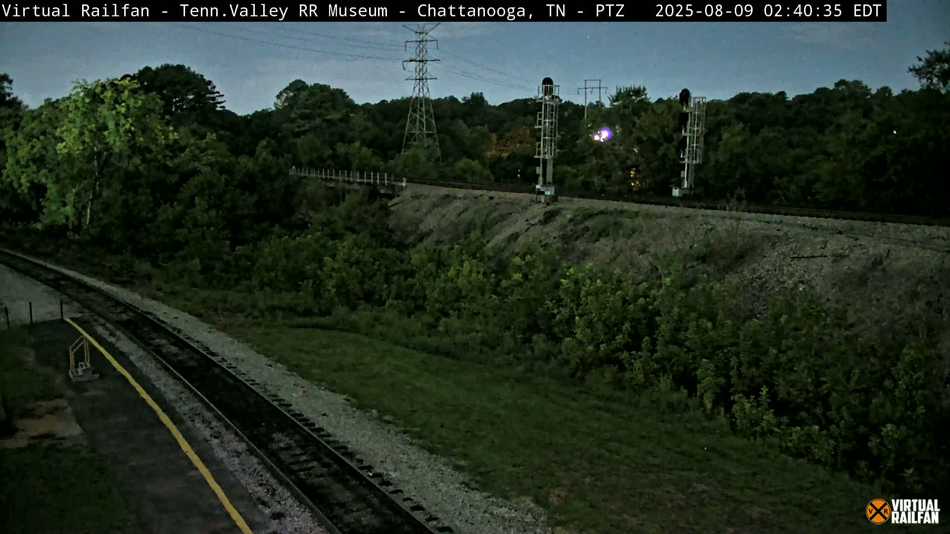 Chattanooga Railroad Crossing from Tennessee Railroad Museum Live Cam - Chattanooga, Hamilton, Tennessee, USA