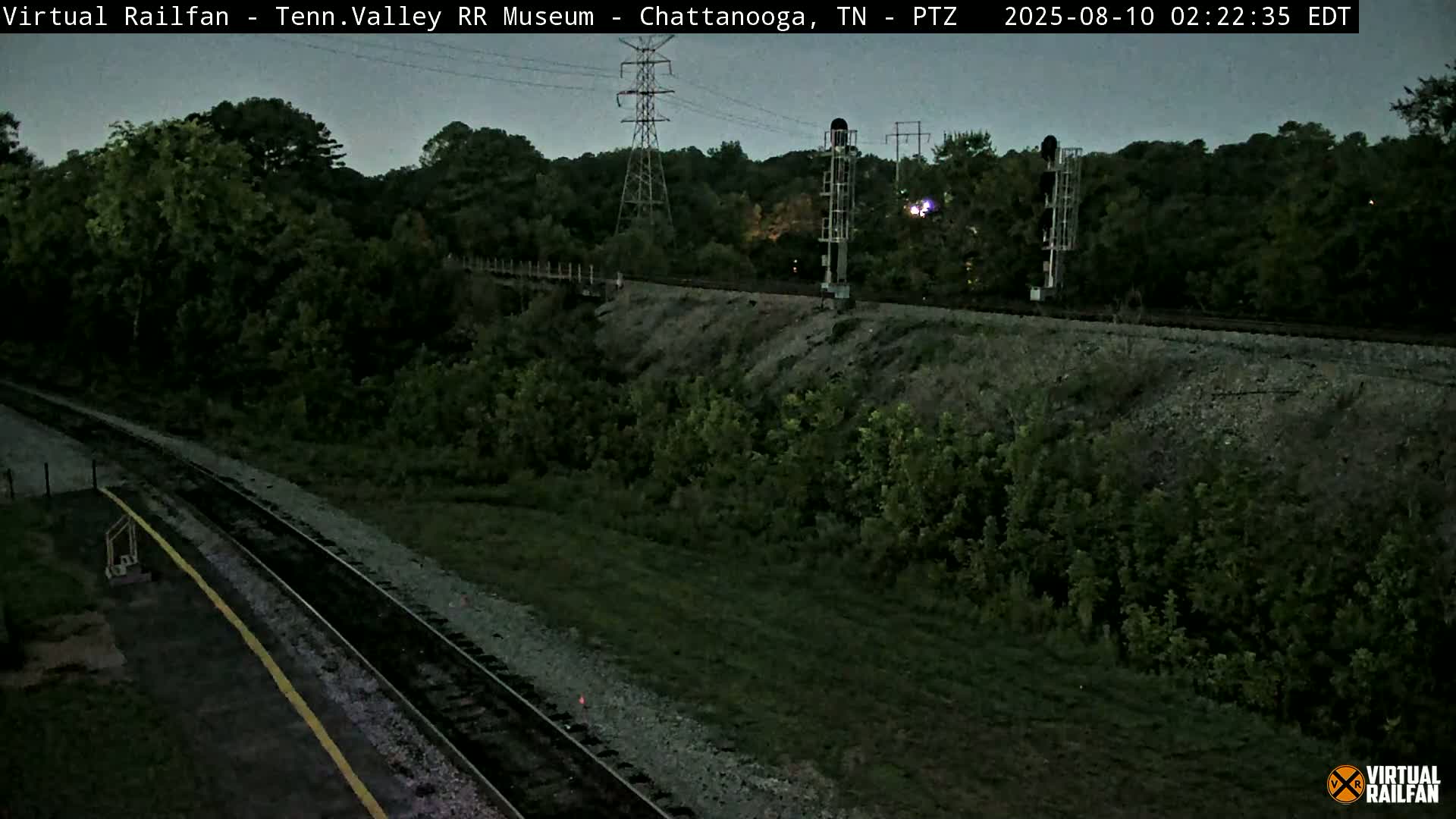 Chattanooga Railroad Crossing from Tennessee Railroad Museum Live Cam - Chattanooga, Hamilton, Tennessee, USA