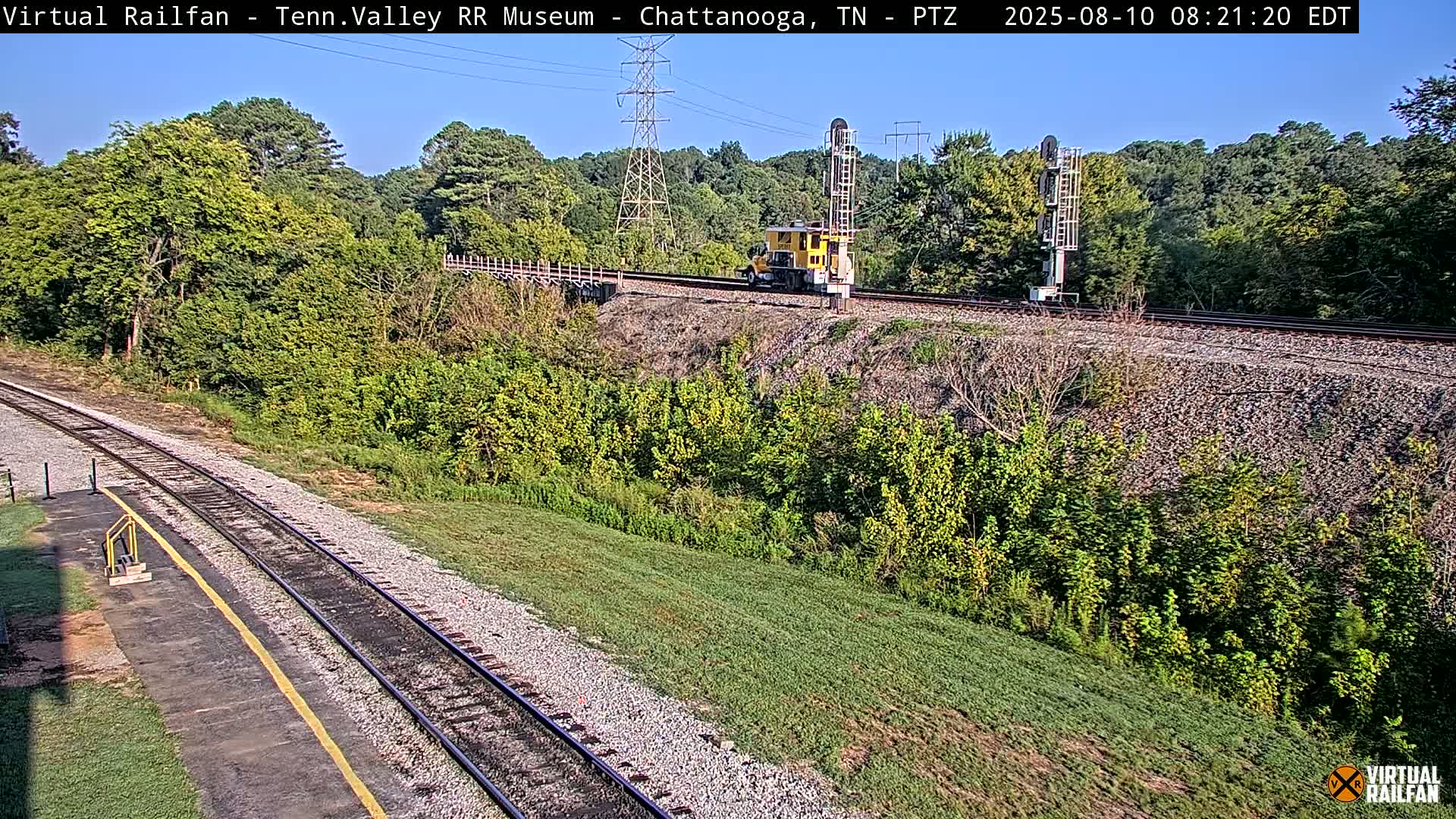 Chattanooga Railroad Crossing from Tennessee Railroad Museum Live Cam - Chattanooga, Hamilton, Tennessee, USA