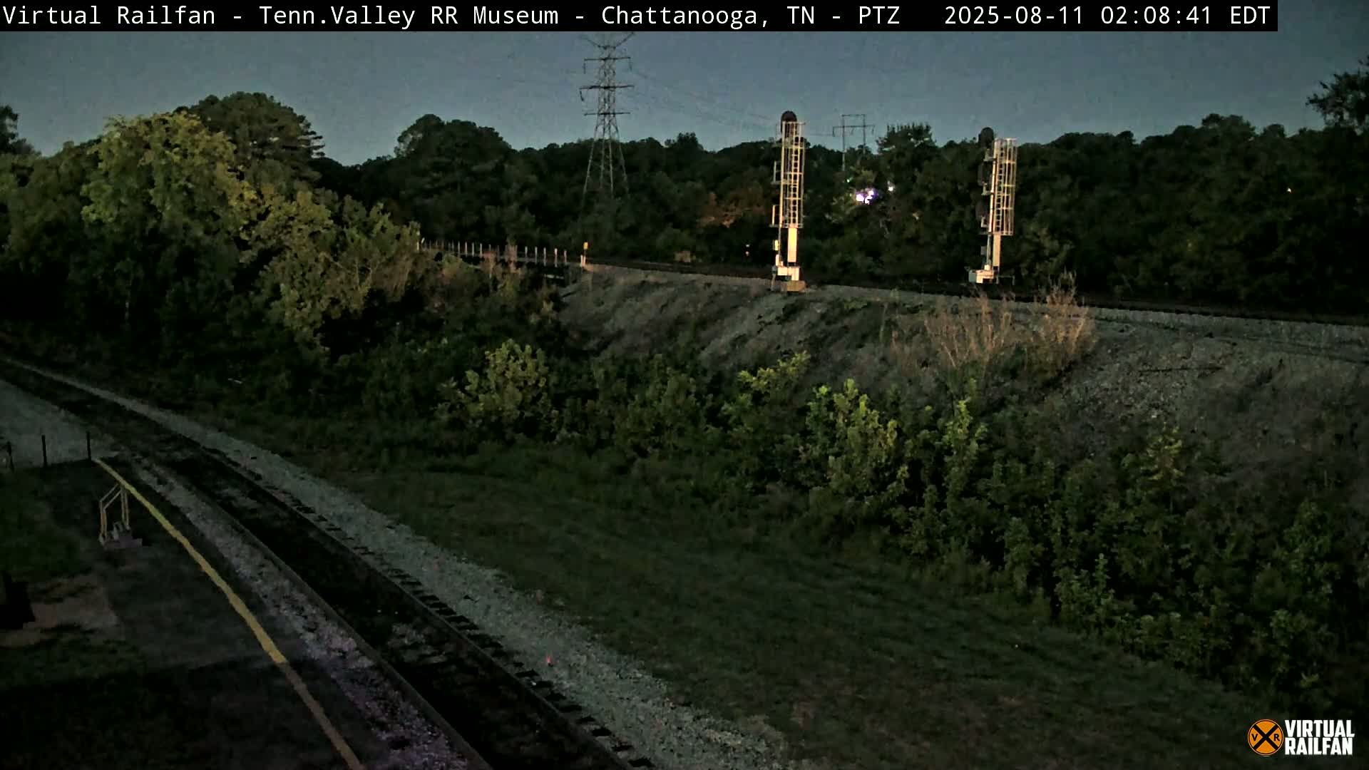 Chattanooga Railroad Crossing from Tennessee Railroad Museum Live Cam - Chattanooga, Hamilton, Tennessee, USA