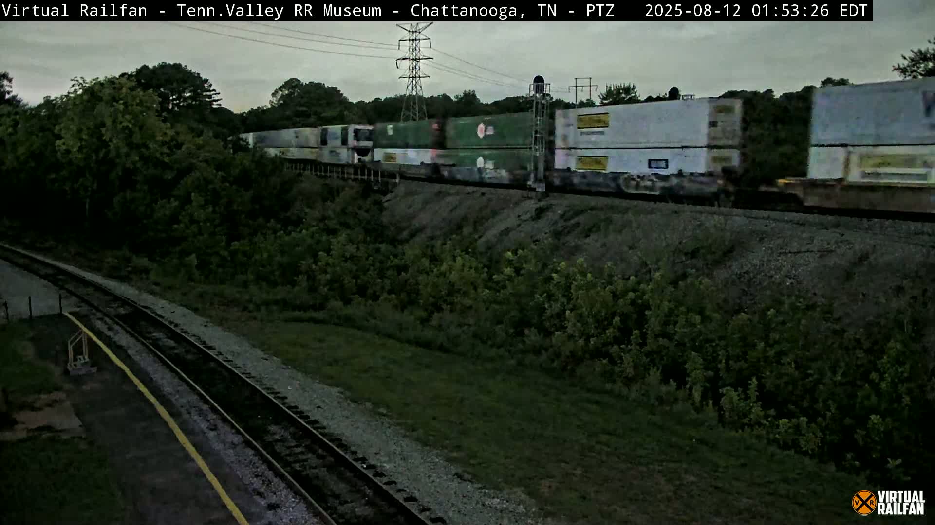 Chattanooga Railroad Crossing from Tennessee Railroad Museum Live Cam - Chattanooga, Hamilton, Tennessee, USA