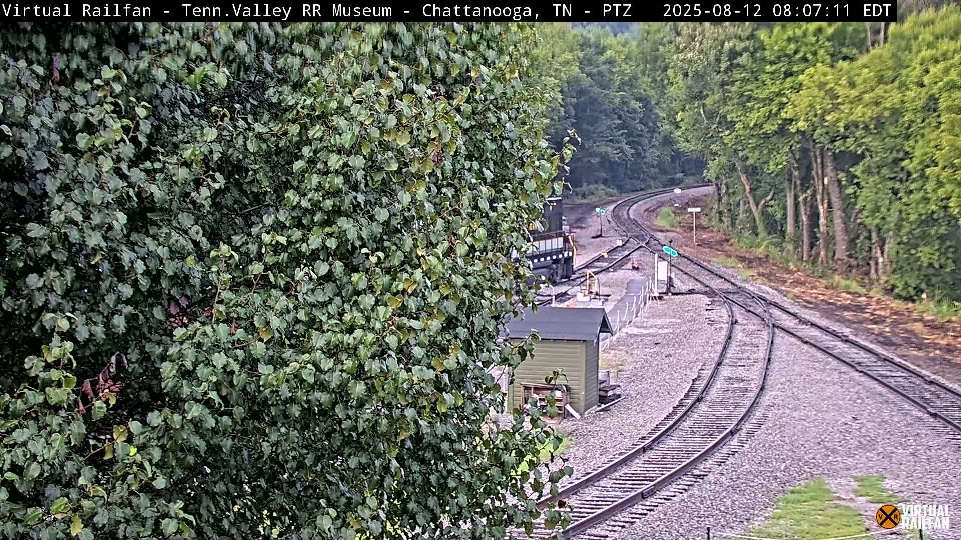 Chattanooga Railroad Crossing from Tennessee Railroad Museum Live Cam - Chattanooga, Hamilton, Tennessee, USA