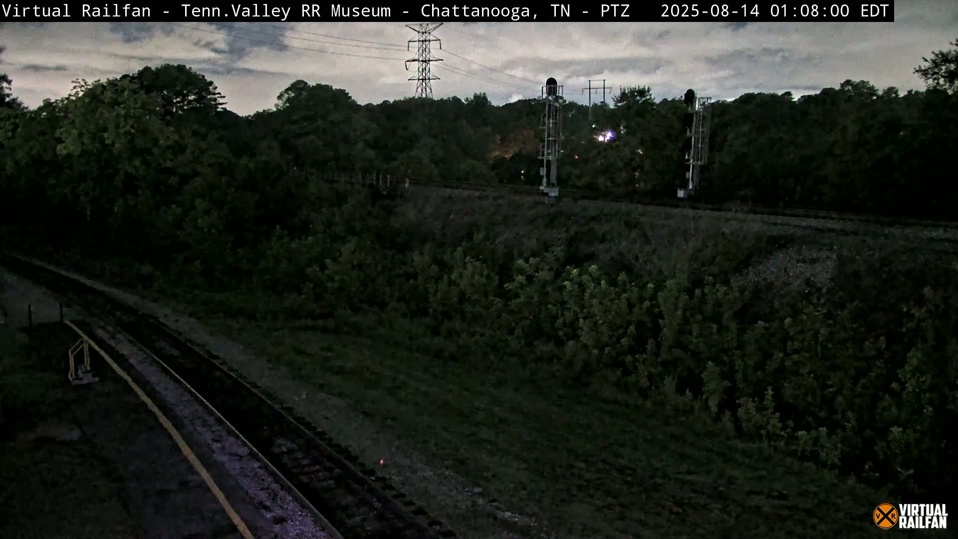 Chattanooga Railroad Crossing from Tennessee Railroad Museum Live Cam - Chattanooga, Hamilton, Tennessee, USA
