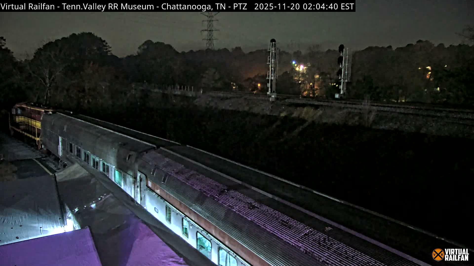 Chattanooga Railroad Crossing from Tennessee Railroad Museum Live Cam - Chattanooga, Hamilton, Tennessee, USA