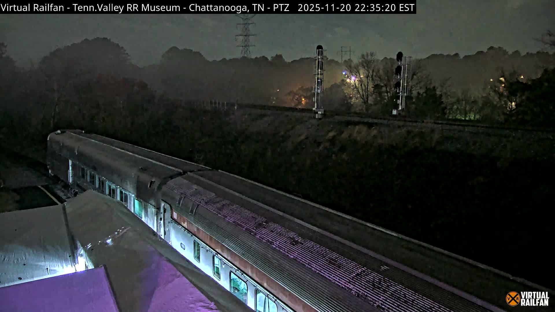Chattanooga Railroad Crossing from Tennessee Railroad Museum Live Cam - Chattanooga, Hamilton, Tennessee, USA