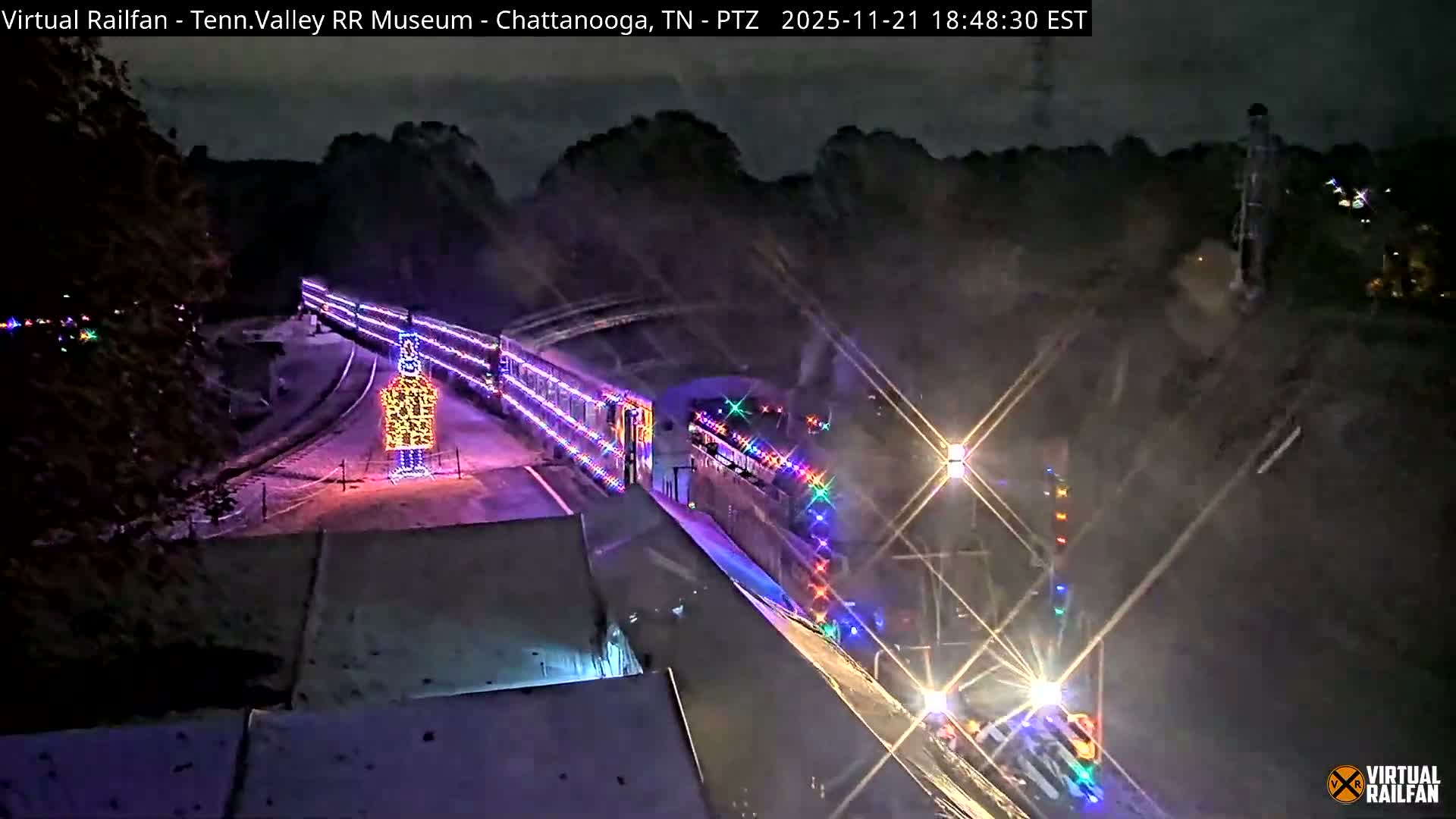 Chattanooga Railroad Crossing from Tennessee Railroad Museum Live Cam - Chattanooga, Hamilton, Tennessee, USA