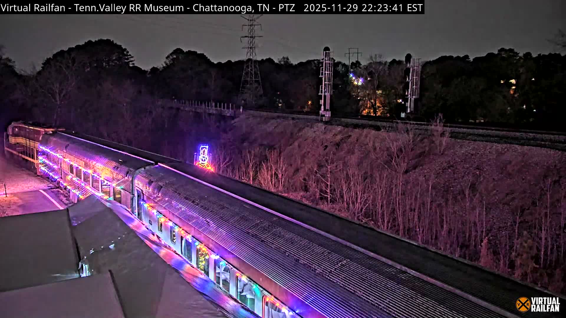 Chattanooga Railroad Crossing from Tennessee Railroad Museum Live Cam - Chattanooga, Hamilton, Tennessee, USA