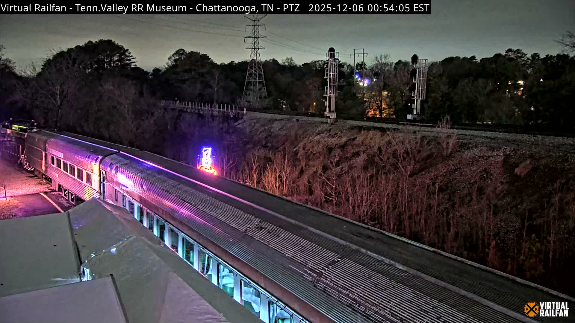 Chattanooga Railroad Crossing from Tennessee Railroad Museum Live Cam - Chattanooga, Hamilton, Tennessee, USA
