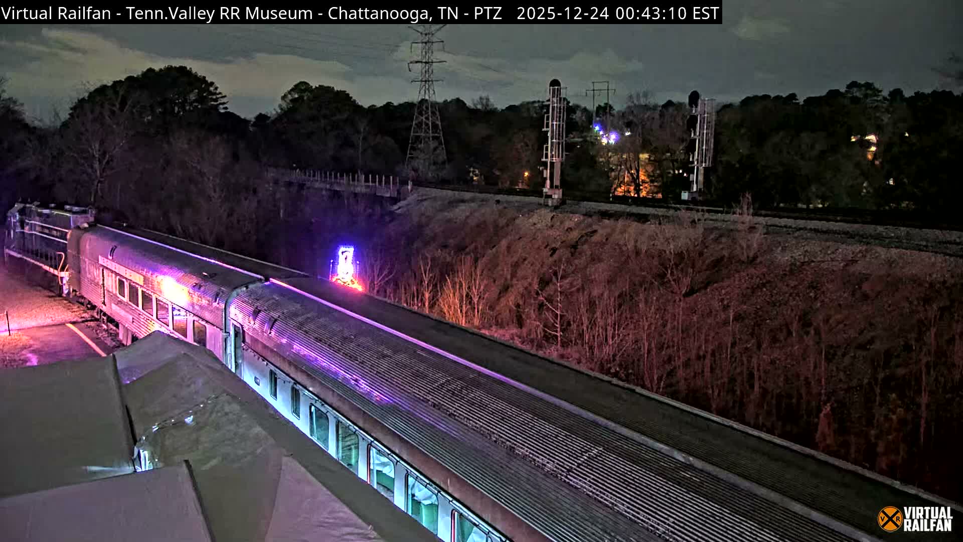 Chattanooga Railroad Crossing from Tennessee Railroad Museum Live Cam - Chattanooga, Hamilton, Tennessee, USA