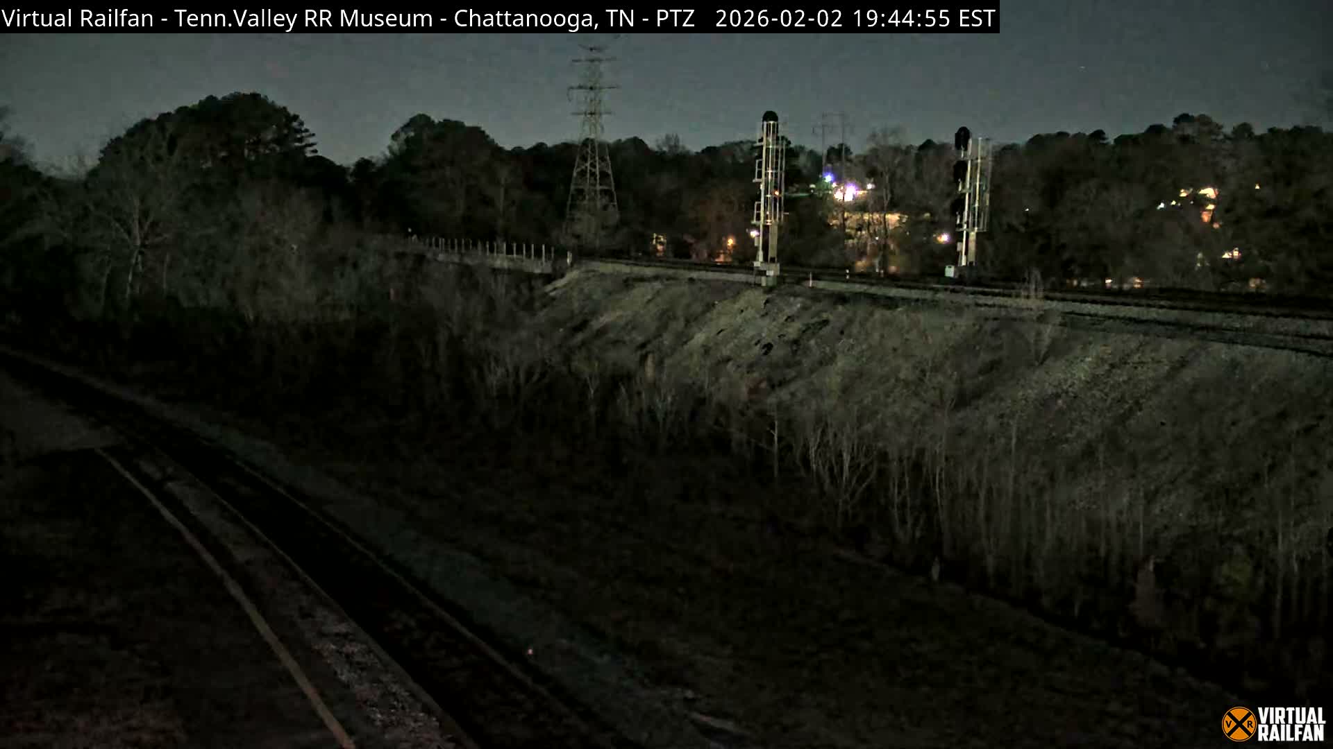 Chattanooga Railroad Crossing from Tennessee Railroad Museum Live Cam - Chattanooga, Hamilton, Tennessee, USA