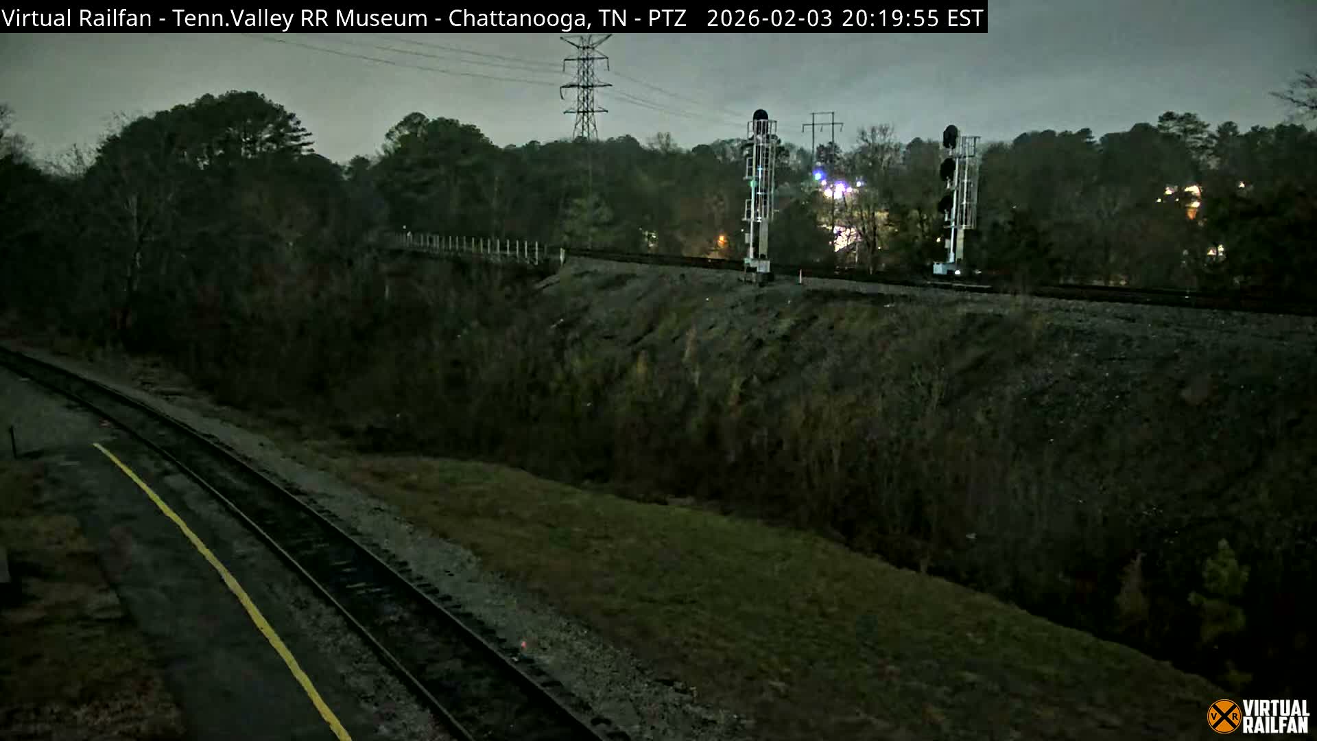 Chattanooga Railroad Crossing from Tennessee Railroad Museum Live Cam - Chattanooga, Hamilton, Tennessee, USA