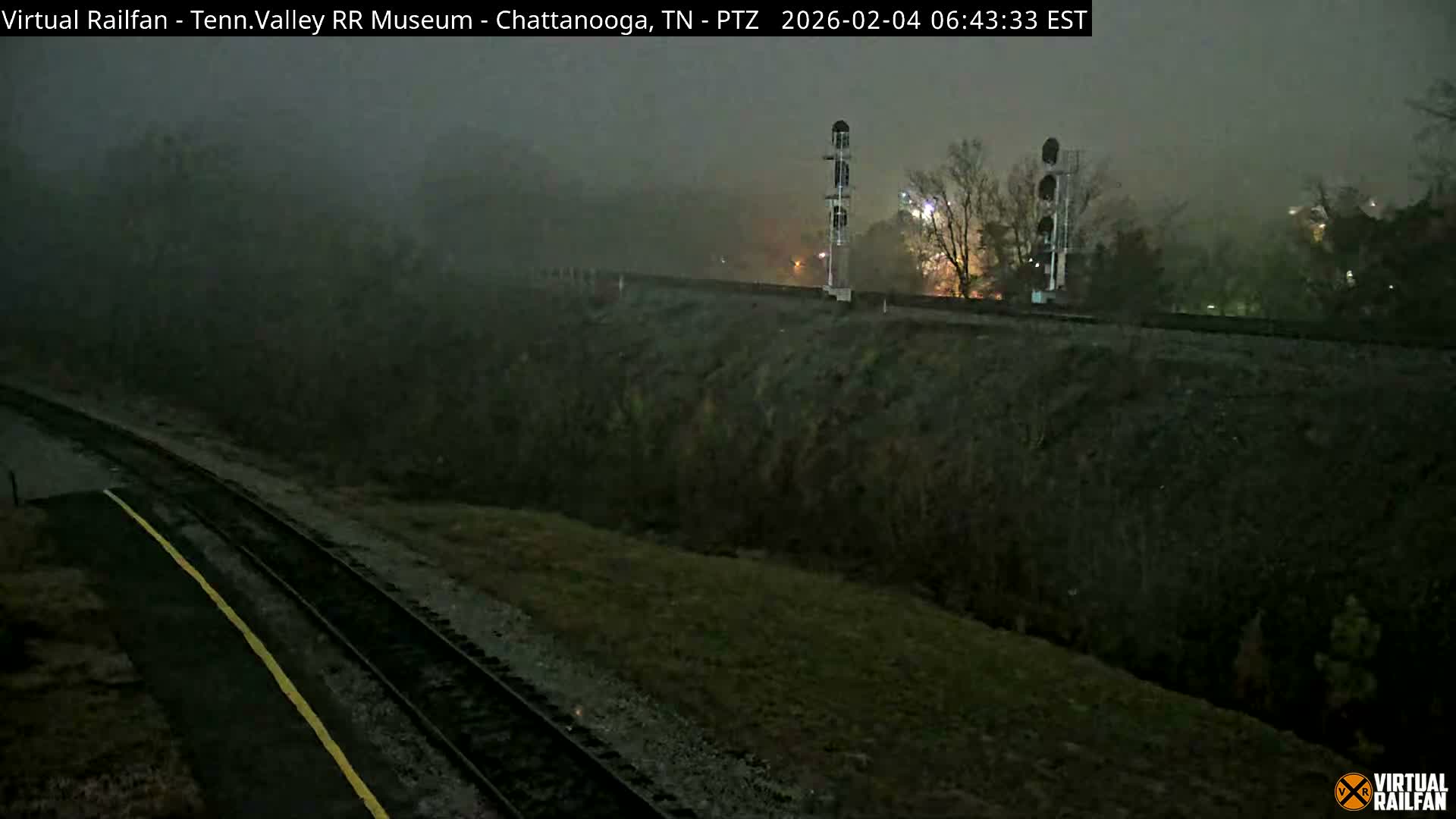 Chattanooga Railroad Crossing from Tennessee Railroad Museum Live Cam - Chattanooga, Hamilton, Tennessee, USA