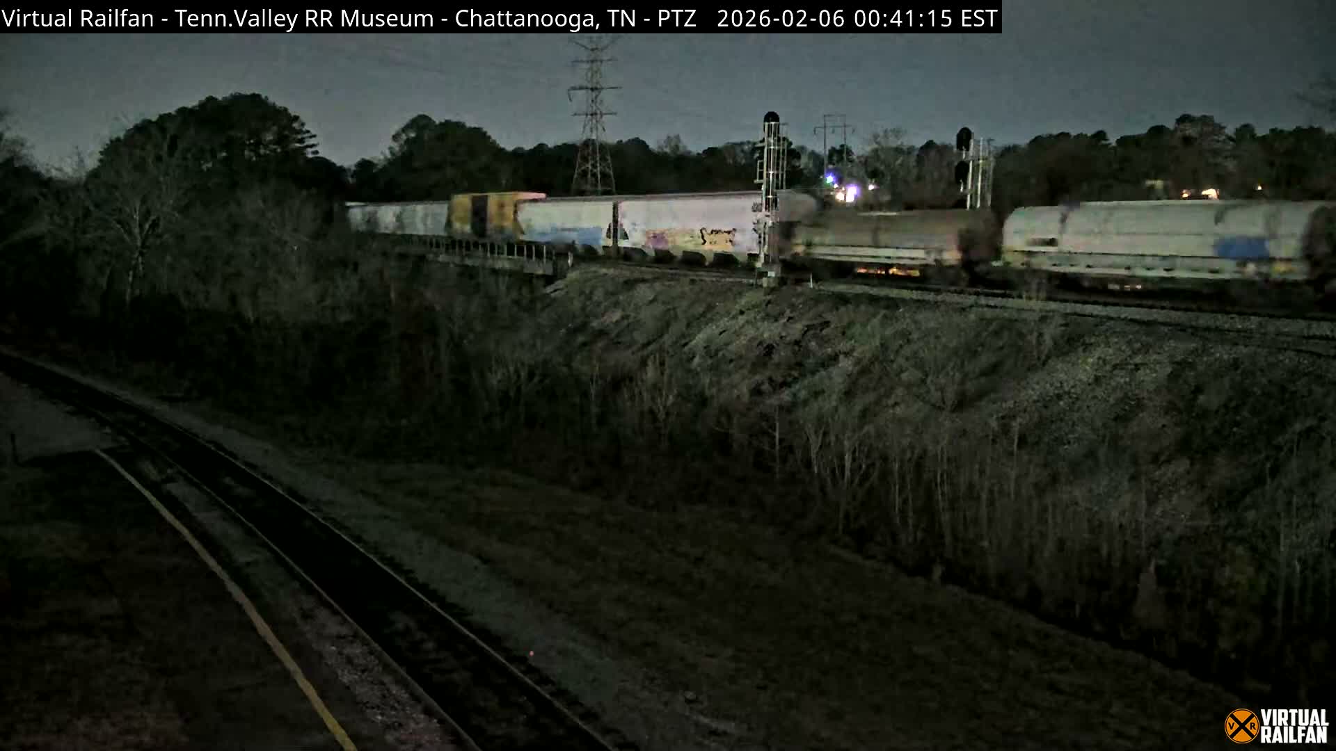 Chattanooga Railroad Crossing from Tennessee Railroad Museum Live Cam - Chattanooga, Hamilton, Tennessee, USA