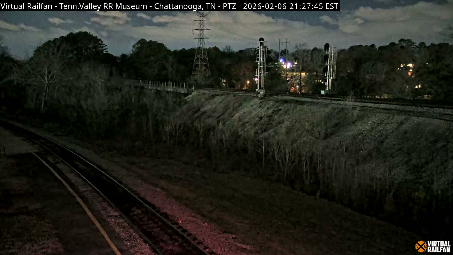 Chattanooga Railroad Crossing from Tennessee Railroad Museum Live Cam - Chattanooga, Hamilton, Tennessee, USA