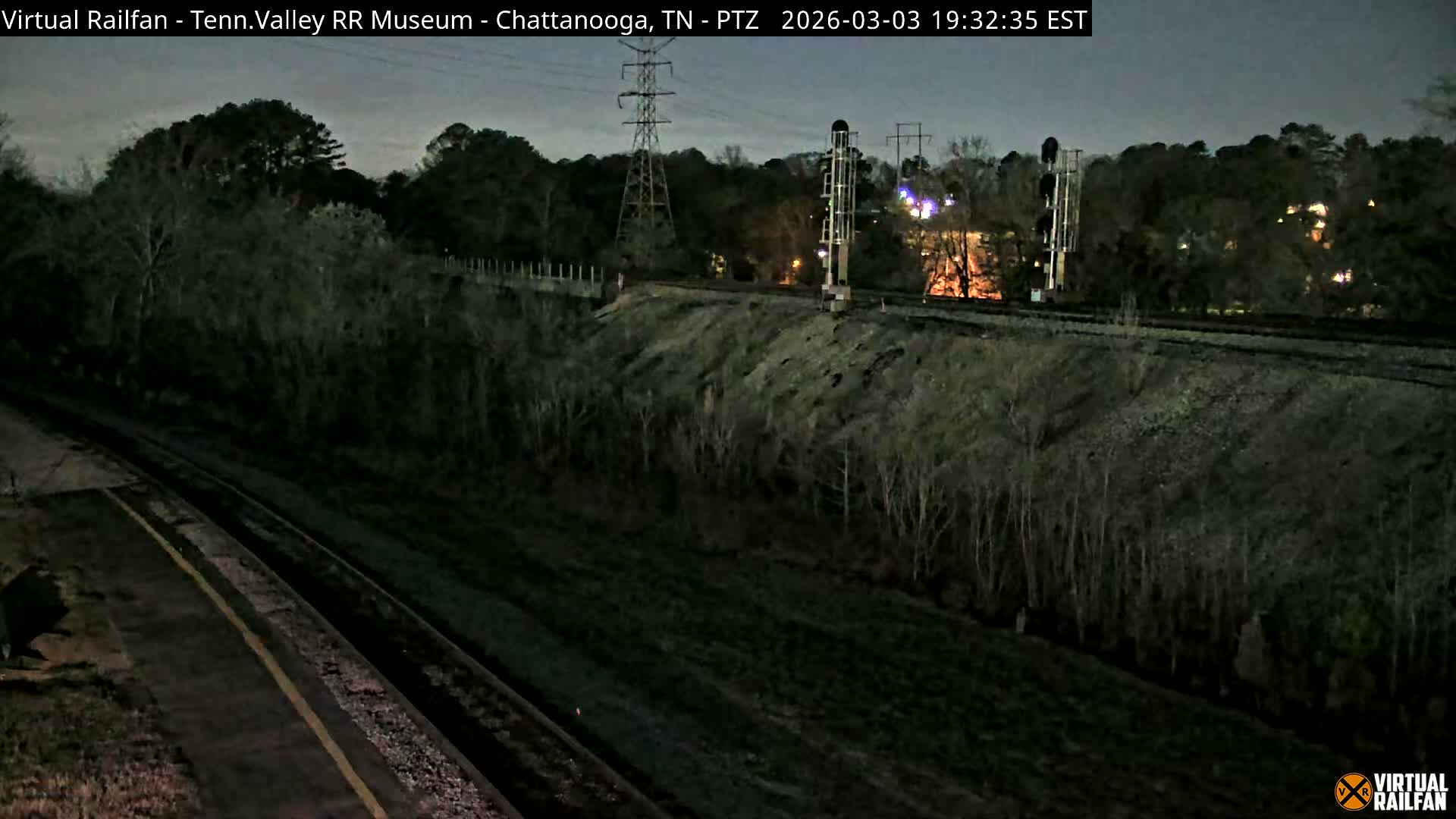 Chattanooga Railroad Crossing from Tennessee Railroad Museum Live Cam - Chattanooga, Hamilton, Tennessee, USA