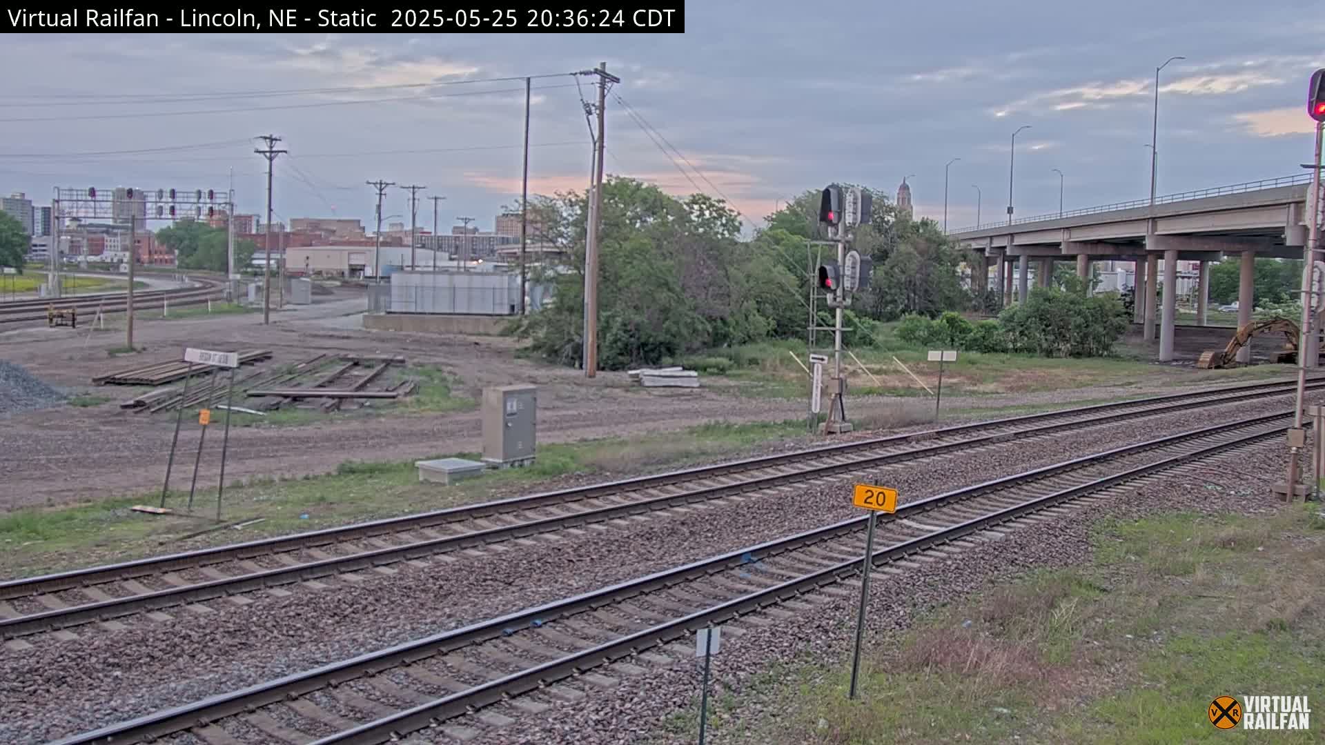 Lincoln Railroad Junction Live Cam - Lincoln, Lancaster,Nebraska, USA 