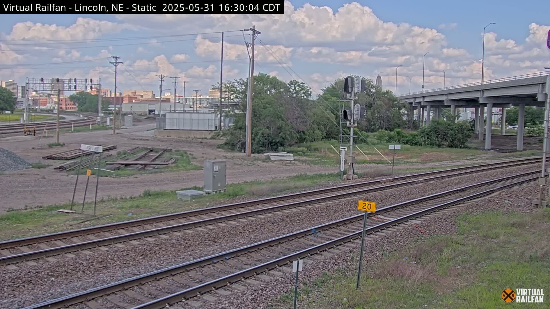 Lincoln Railroad Junction Live Cam - Lincoln, Lancaster,Nebraska, USA 