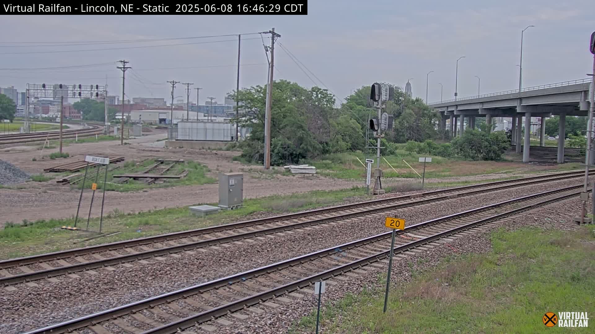 Lincoln Railroad Junction Live Cam - Lincoln, Lancaster,Nebraska, USA 
