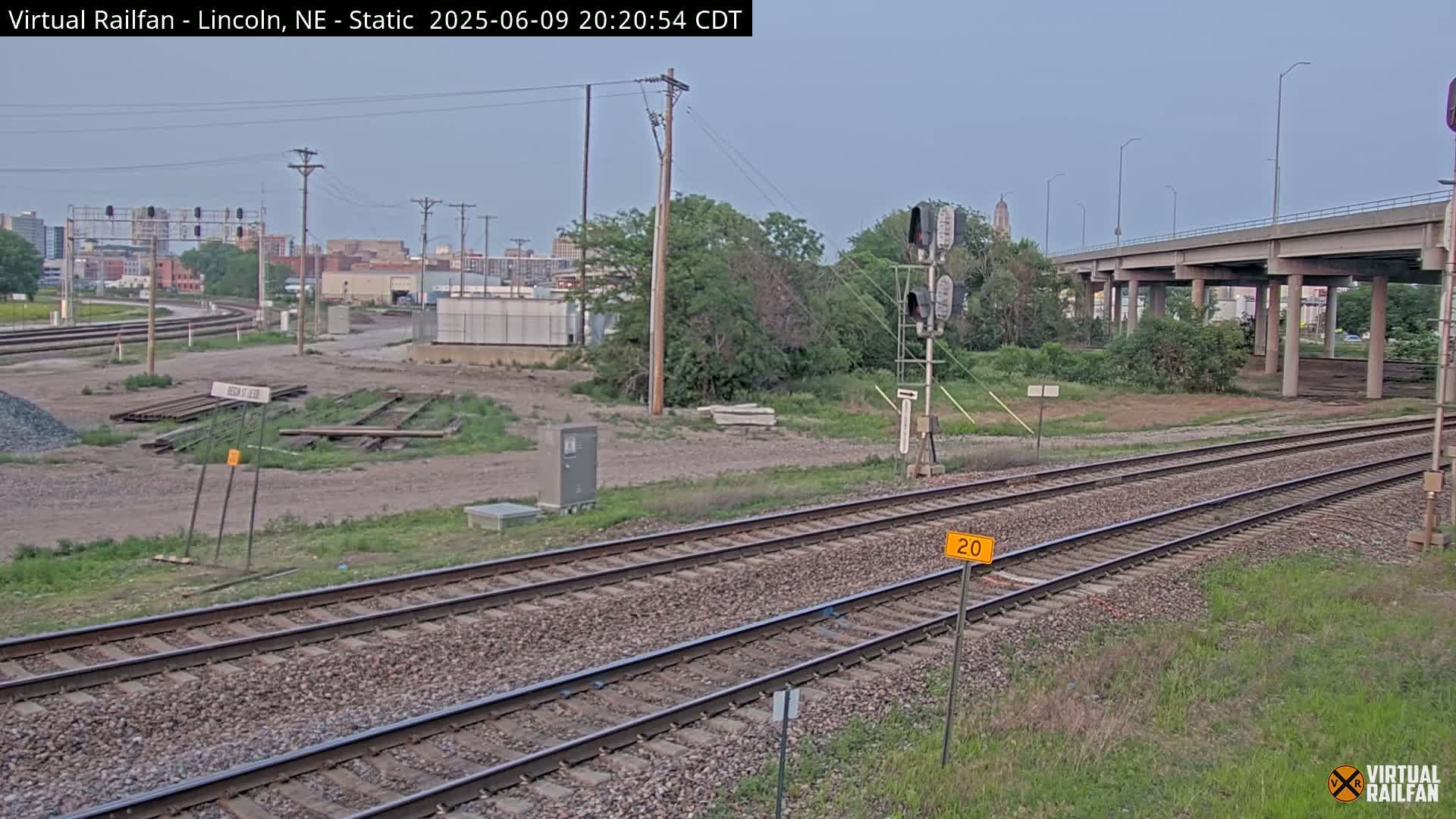 Lincoln Railroad Junction Live Cam - Lincoln, Lancaster,Nebraska, USA 