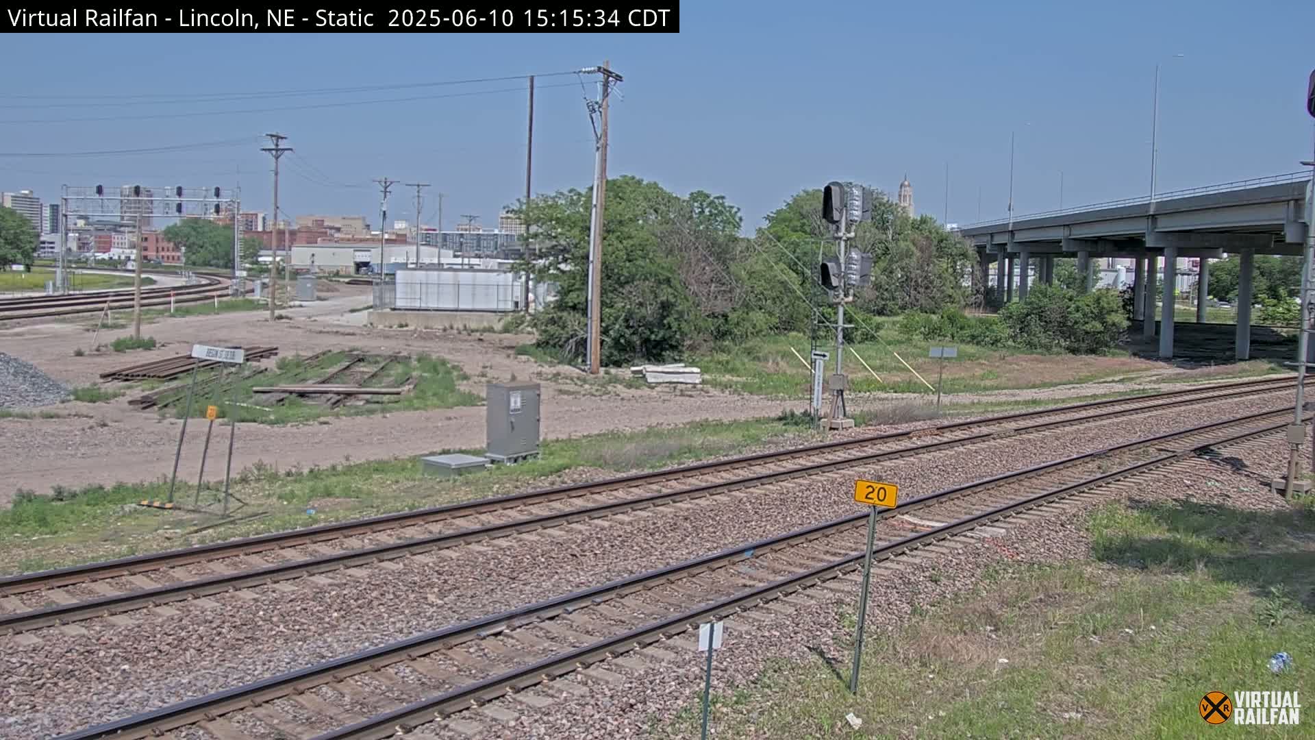 Lincoln Railroad Junction Live Cam - Lincoln, Lancaster,Nebraska, USA 