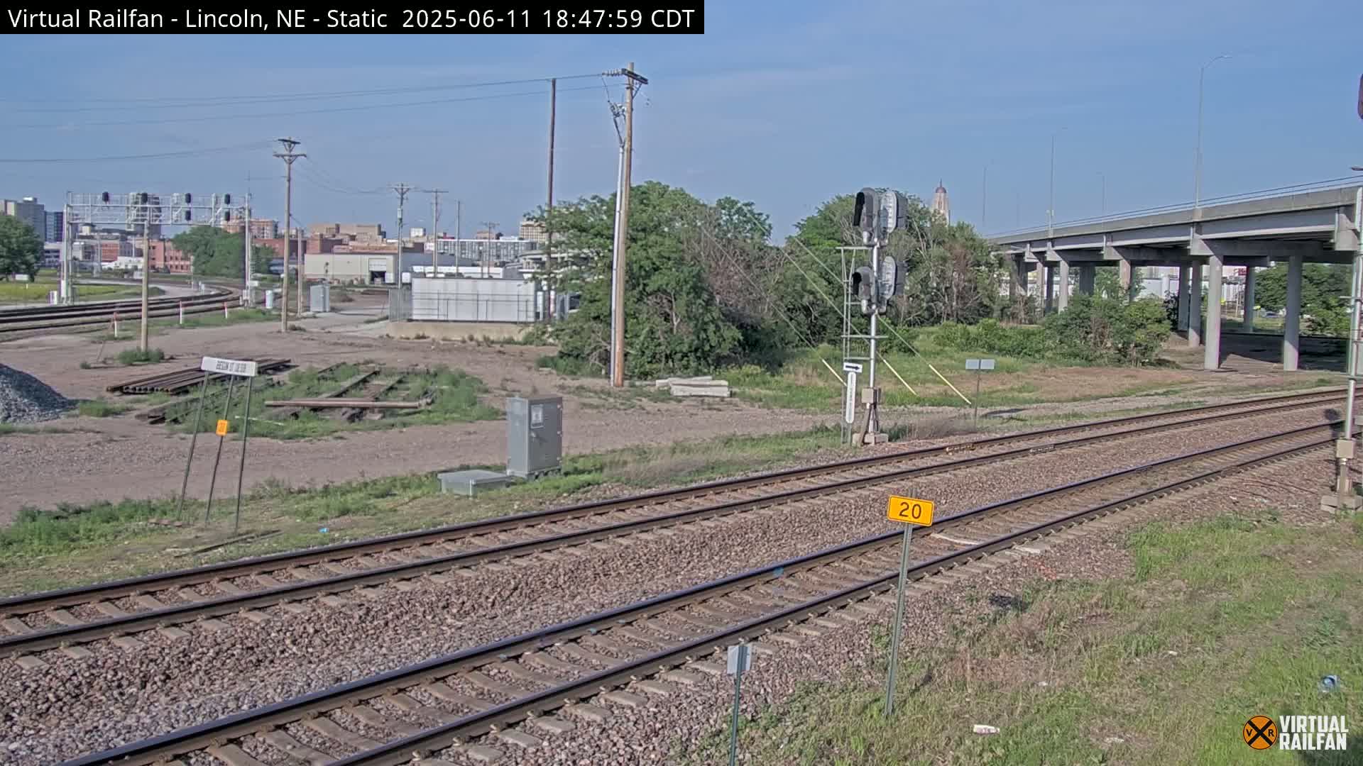 Lincoln Railroad Junction Live Cam - Lincoln, Lancaster,Nebraska, USA 