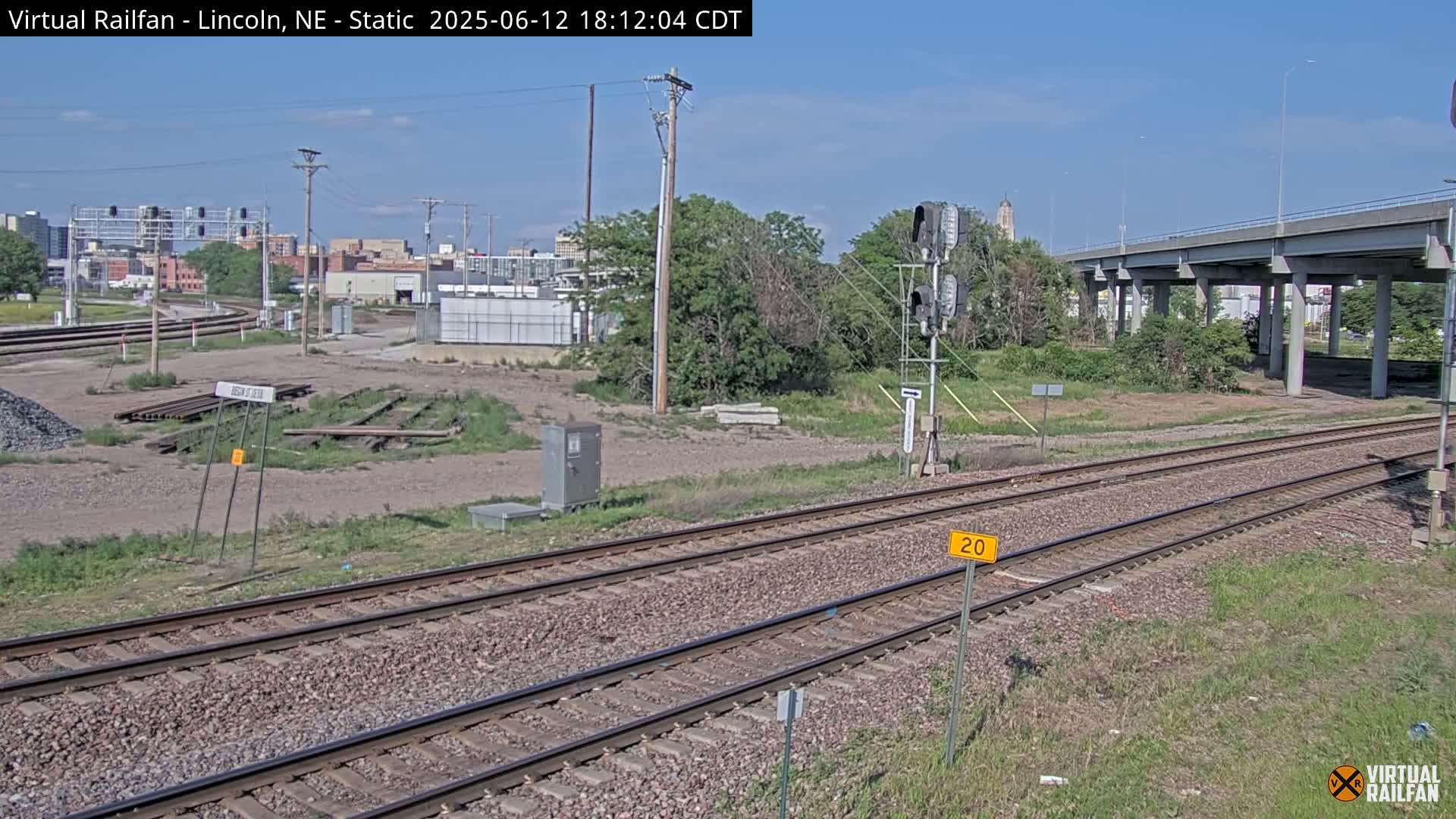 Lincoln Railroad Junction Live Cam - Lincoln, Lancaster,Nebraska, USA 