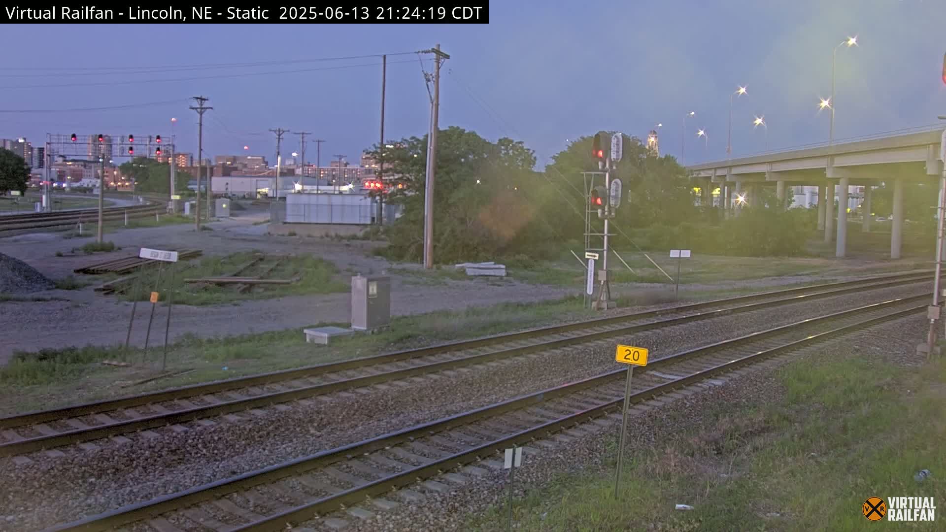Lincoln Railroad Junction Live Cam - Lincoln, Lancaster,Nebraska, USA 