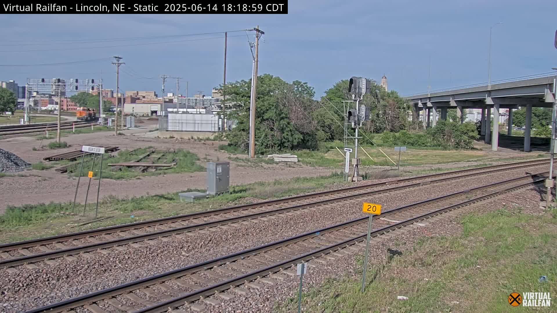 Lincoln Railroad Junction Live Cam - Lincoln, Lancaster,Nebraska, USA 