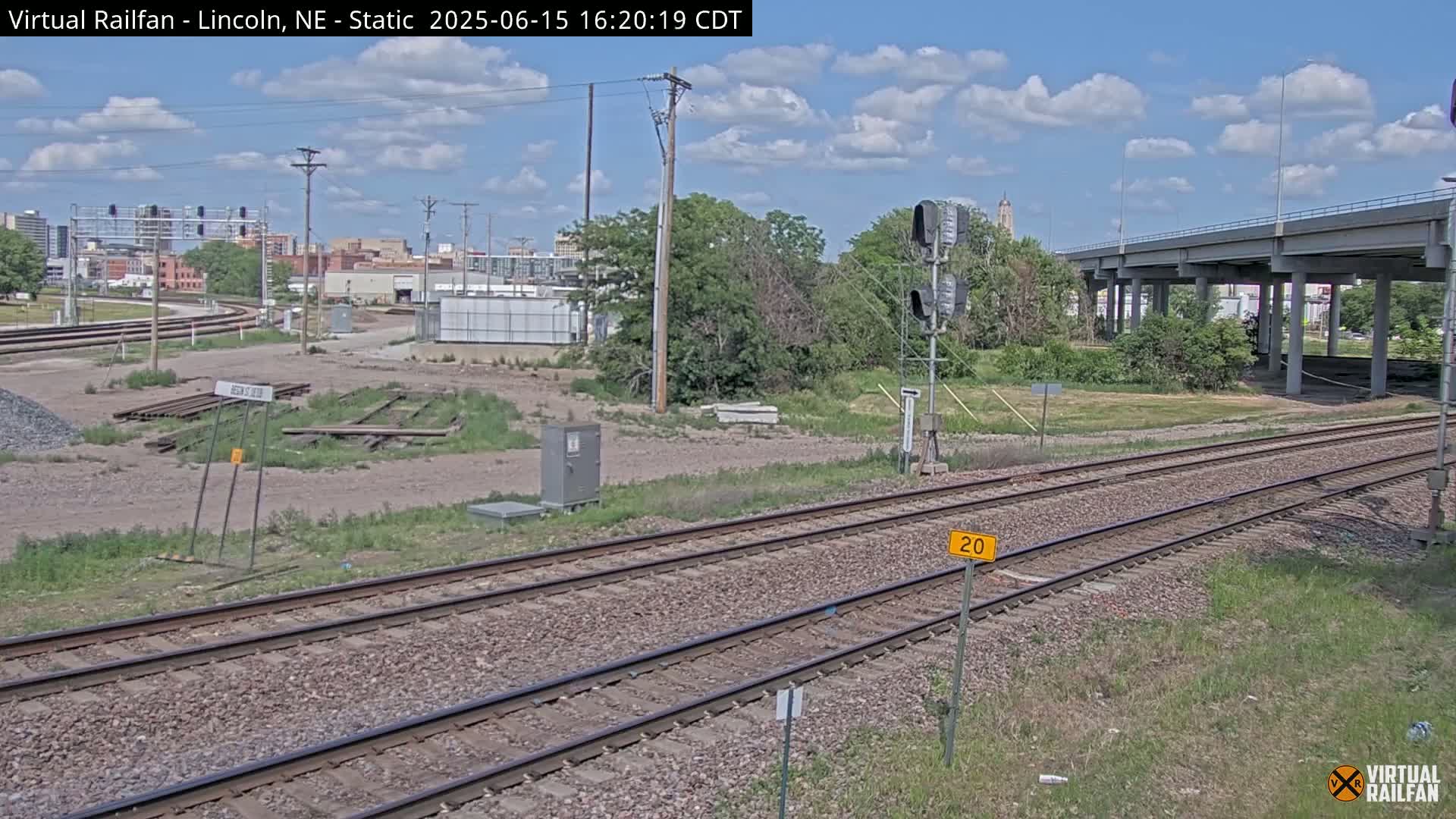 Lincoln Railroad Junction Live Cam - Lincoln, Lancaster,Nebraska, USA 
