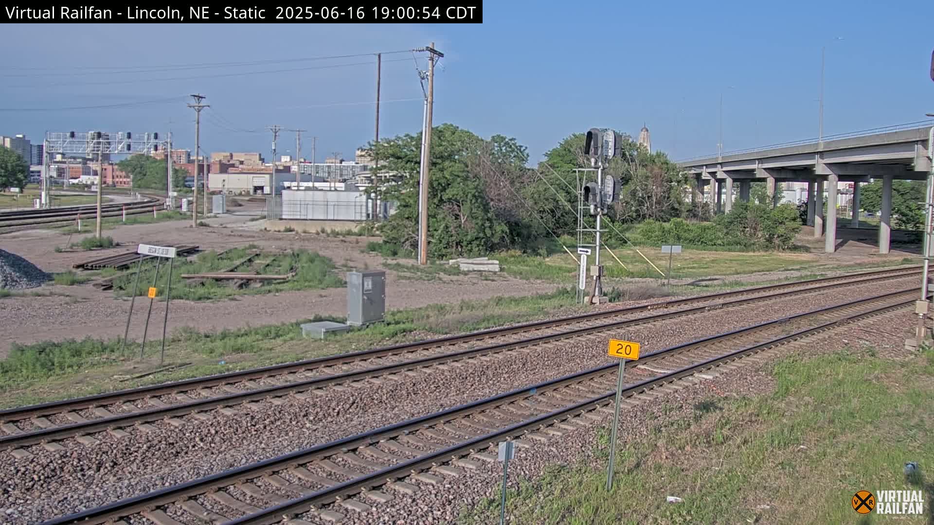 Lincoln Railroad Junction Live Cam - Lincoln, Lancaster,Nebraska, USA 