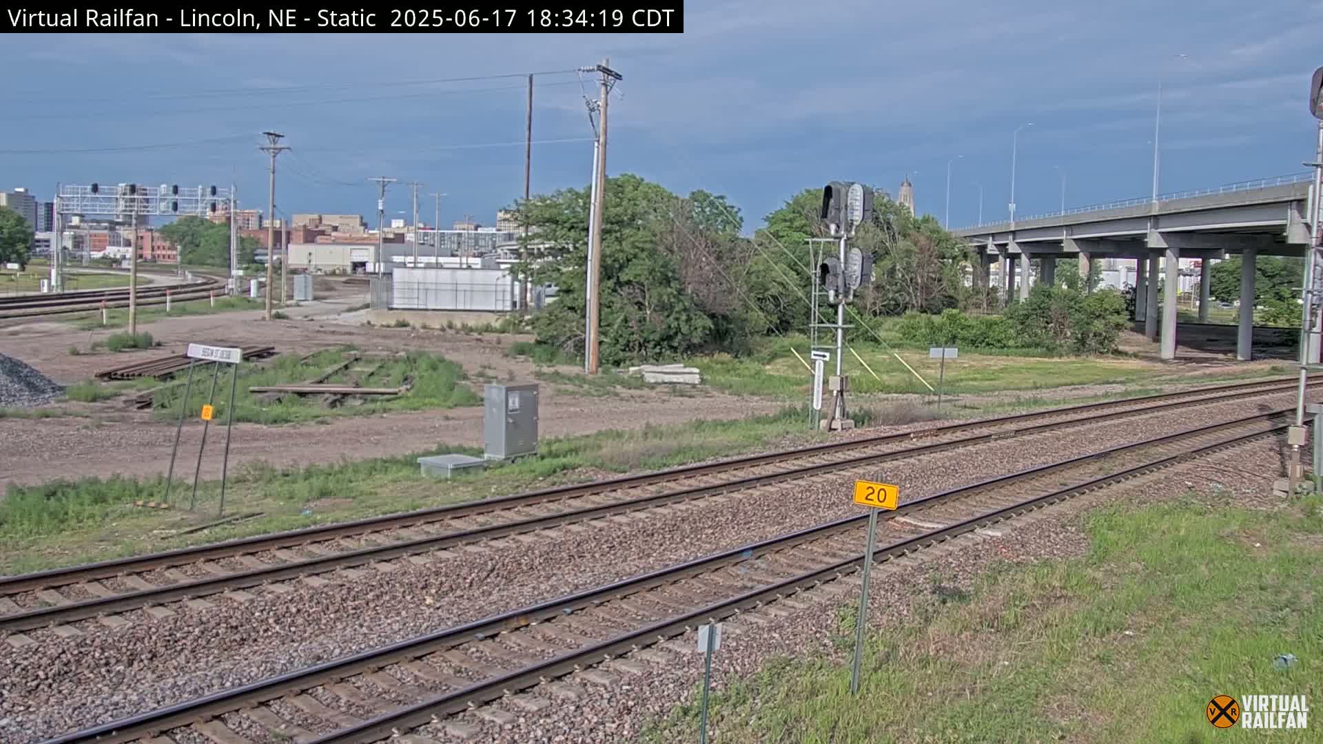 Lincoln Railroad Junction Live Cam - Lincoln, Lancaster,Nebraska, USA 